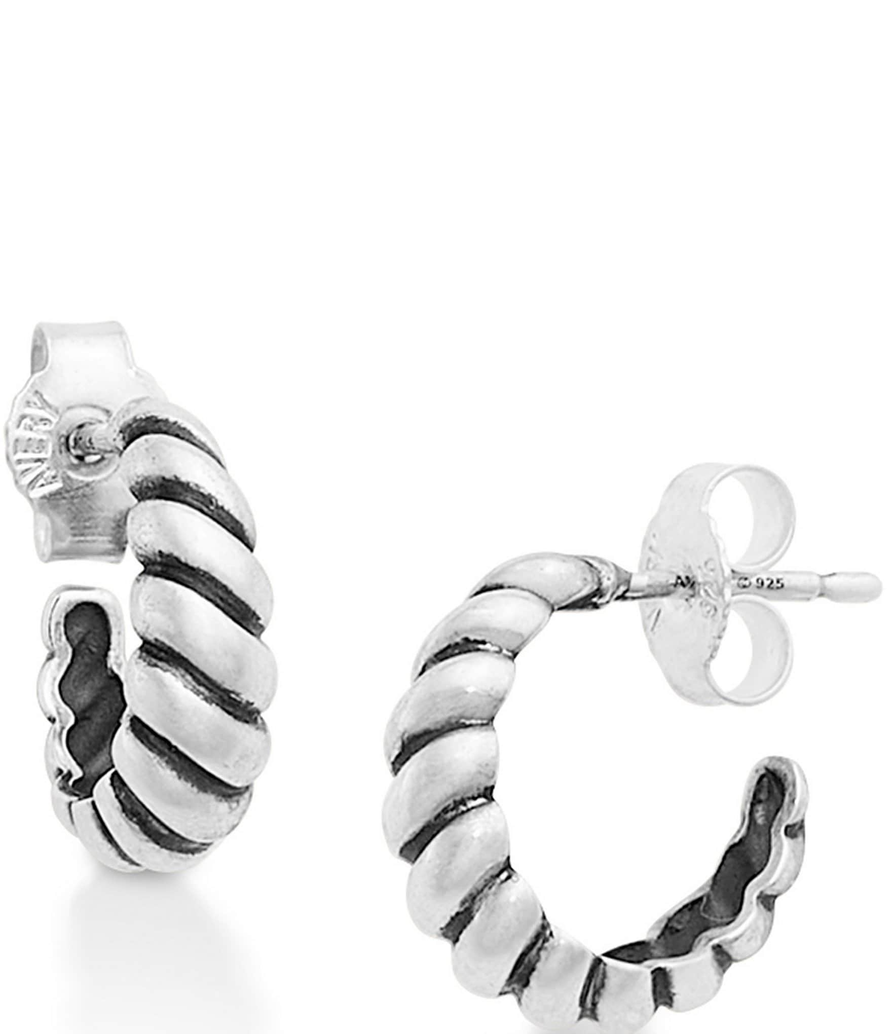 James Avery Sterling Silver Half Twist Hoop Earrings