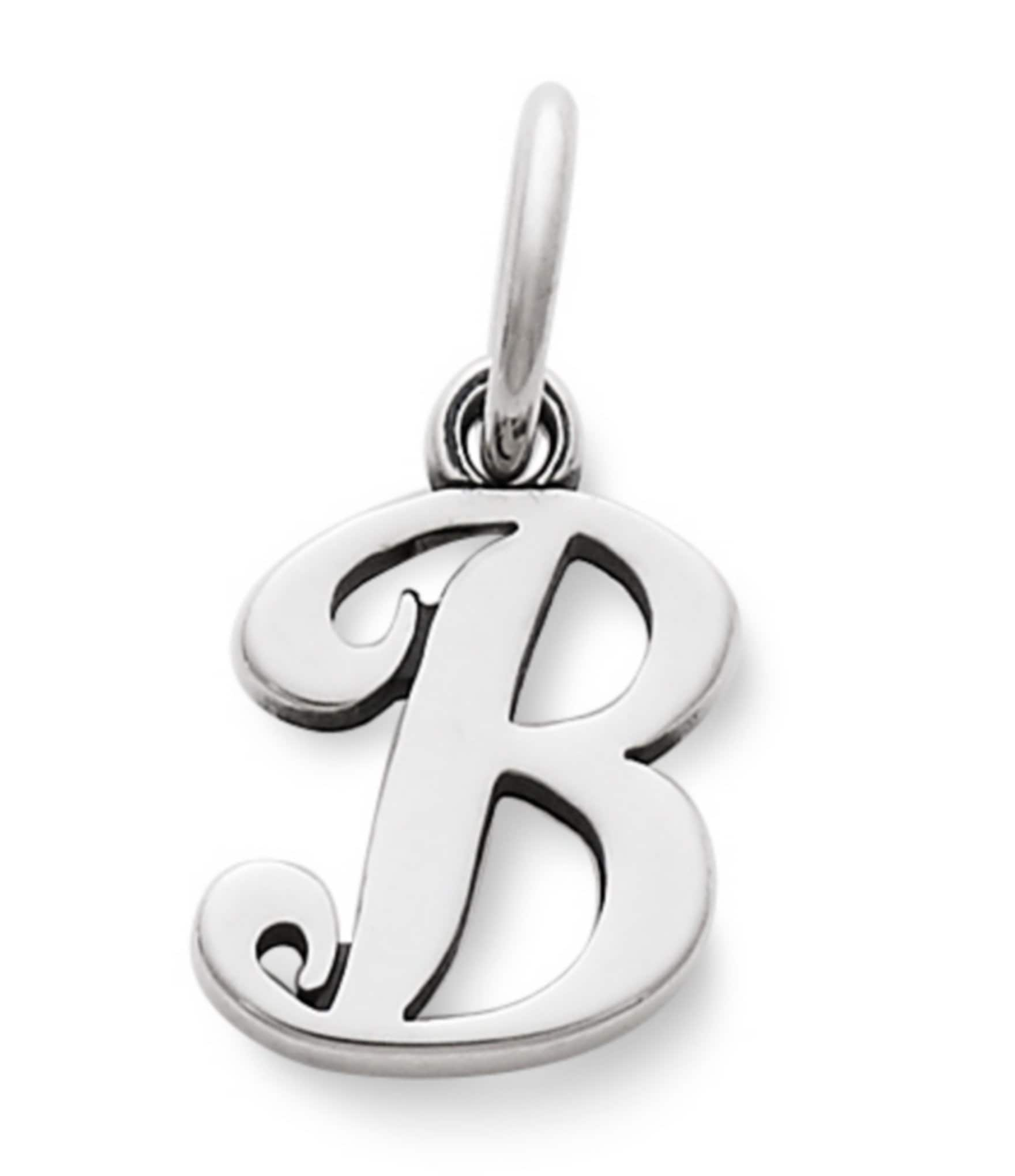 James Avery Sterling Silver Script Initial Bracelet or Necklace Charm