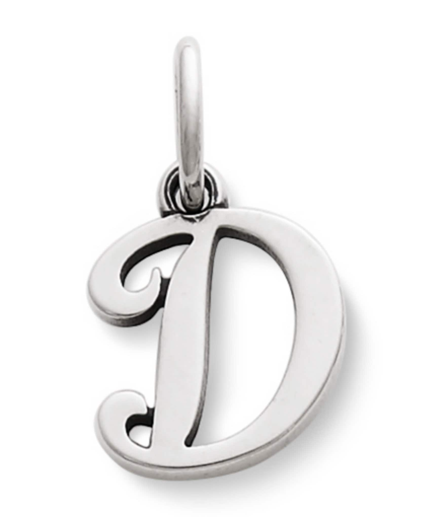 James Avery Sterling Silver Script Initial Bracelet or Necklace Charm