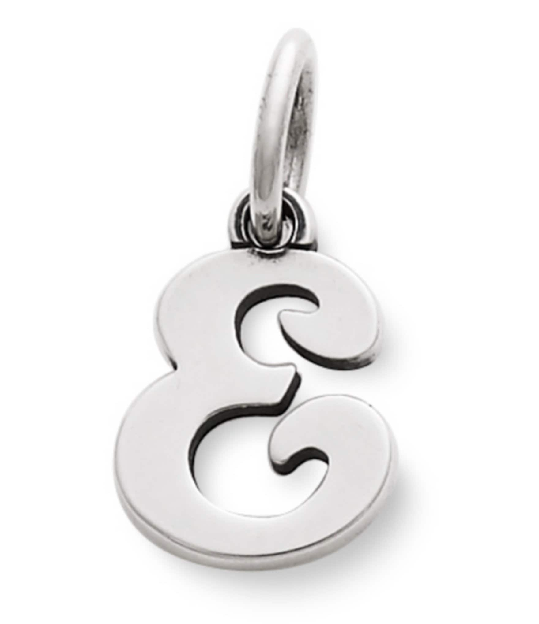 James Avery Sterling Silver Script Initial Bracelet or Necklace Charm