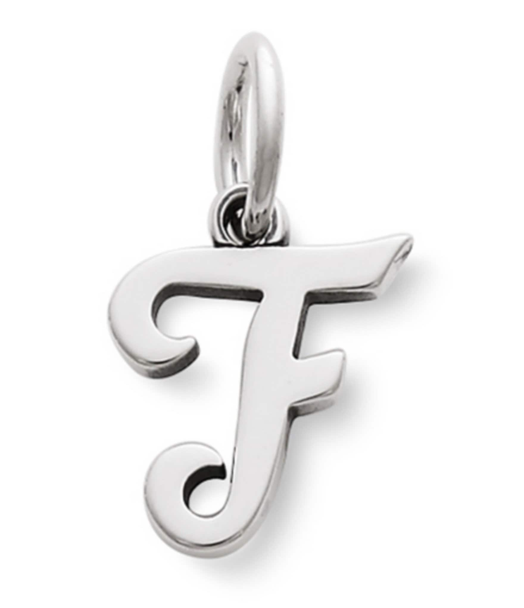 James Avery Sterling Silver Script Initial Bracelet or Necklace Charm