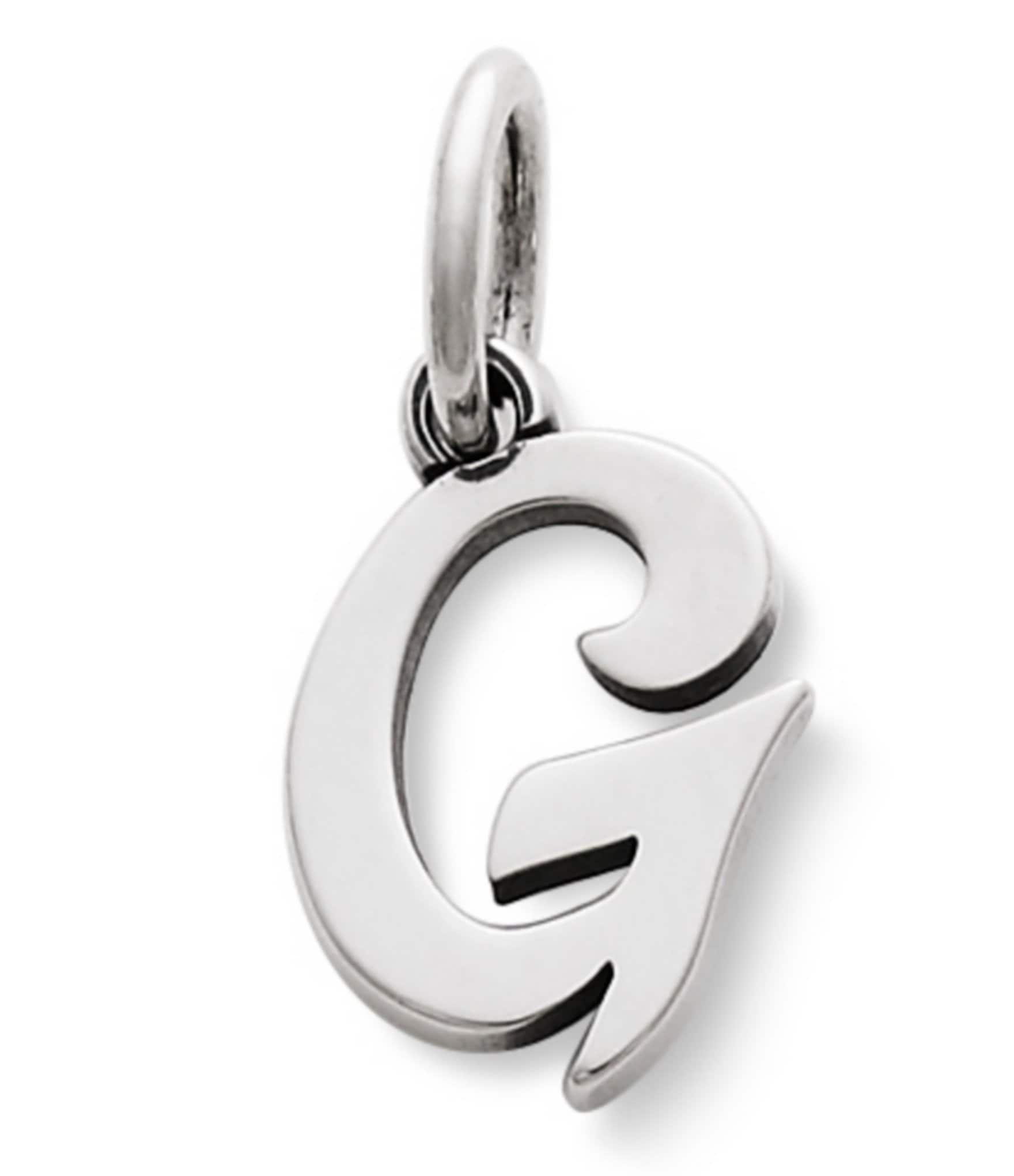 James Avery Sterling Silver Script Initial Bracelet or Necklace Charm