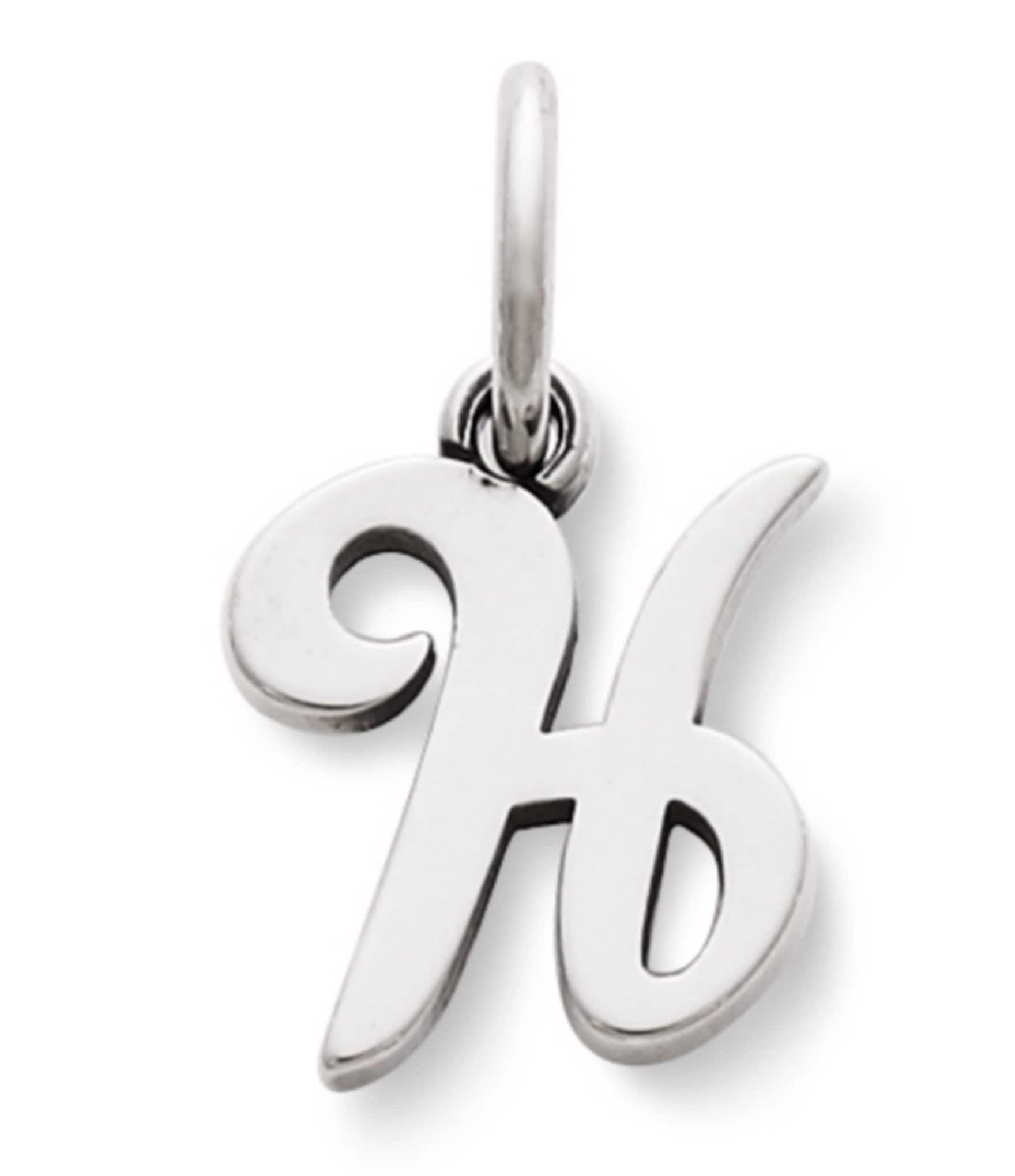 James Avery Sterling Silver Script Initial Bracelet or Necklace Charm