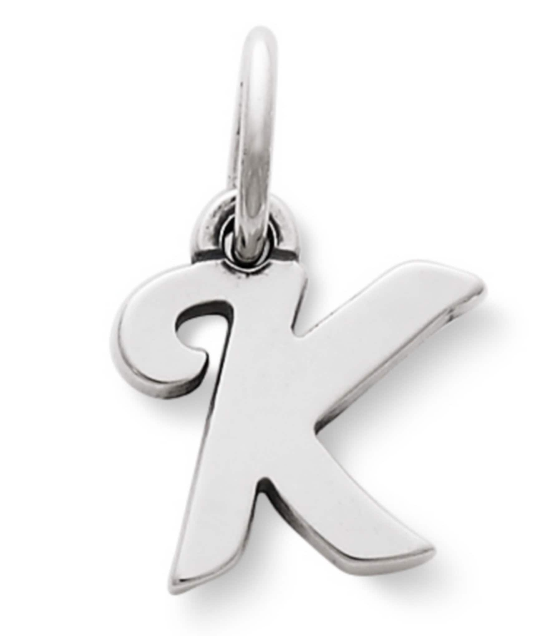 James Avery Sterling Silver Script Initial Bracelet or Necklace Charm