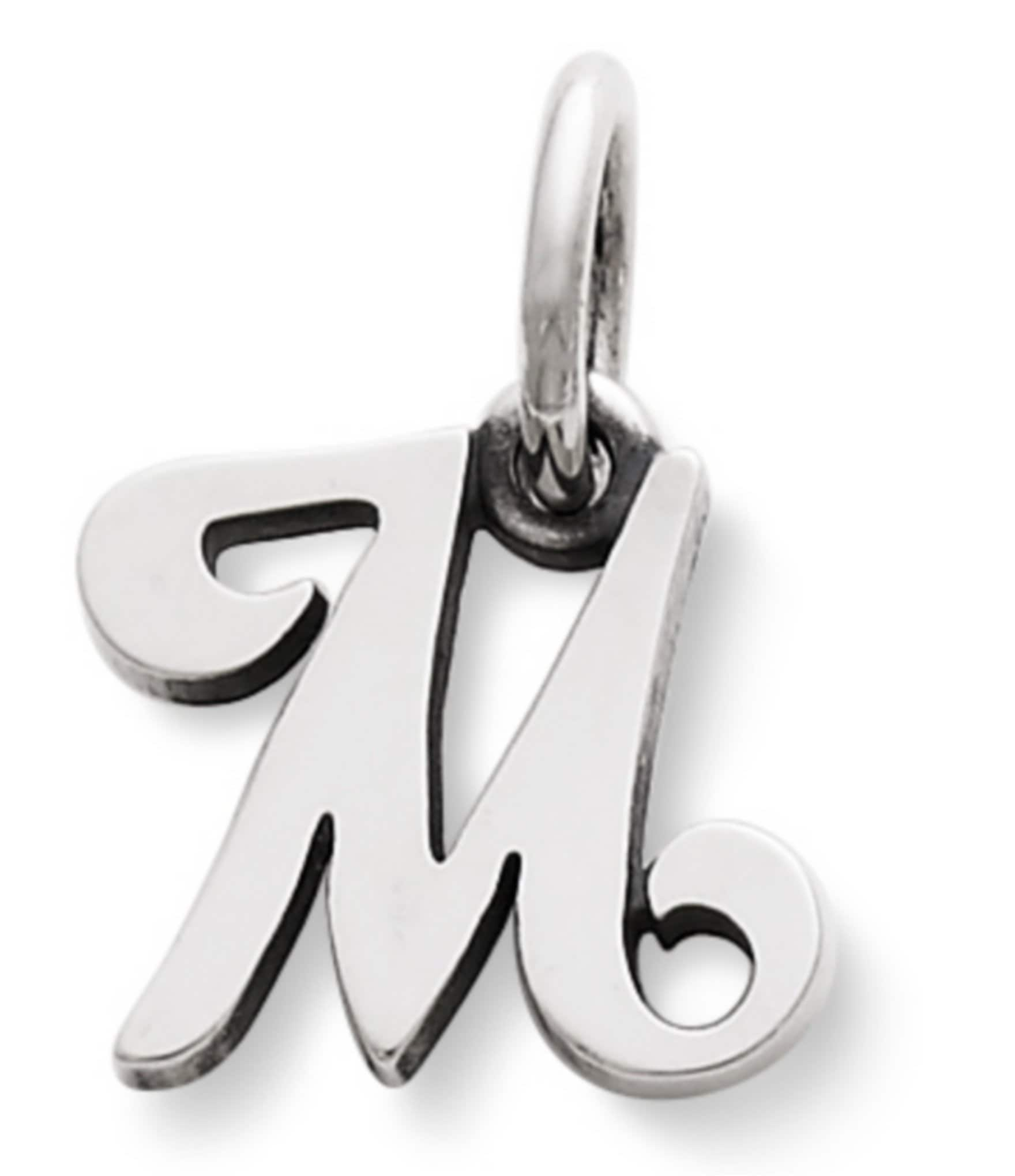 James Avery Sterling Silver Script Initial Bracelet or Necklace Charm