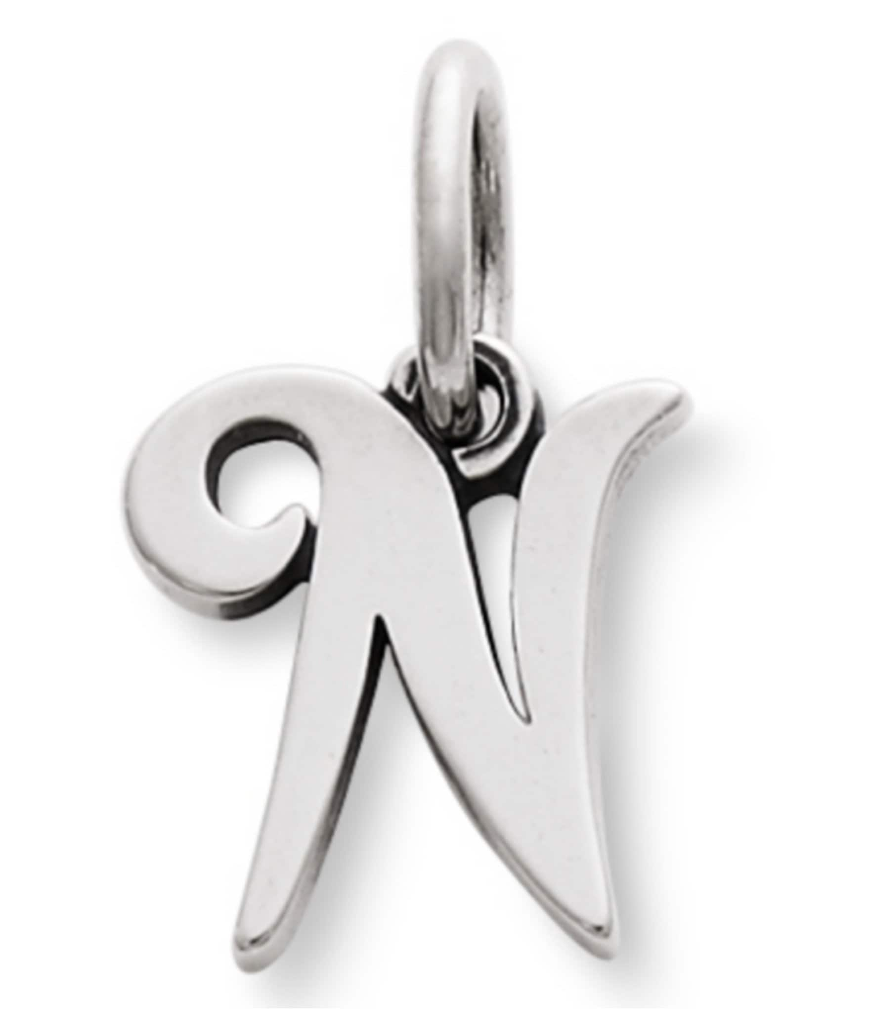 James Avery Sterling Silver Script Initial Bracelet or Necklace Charm