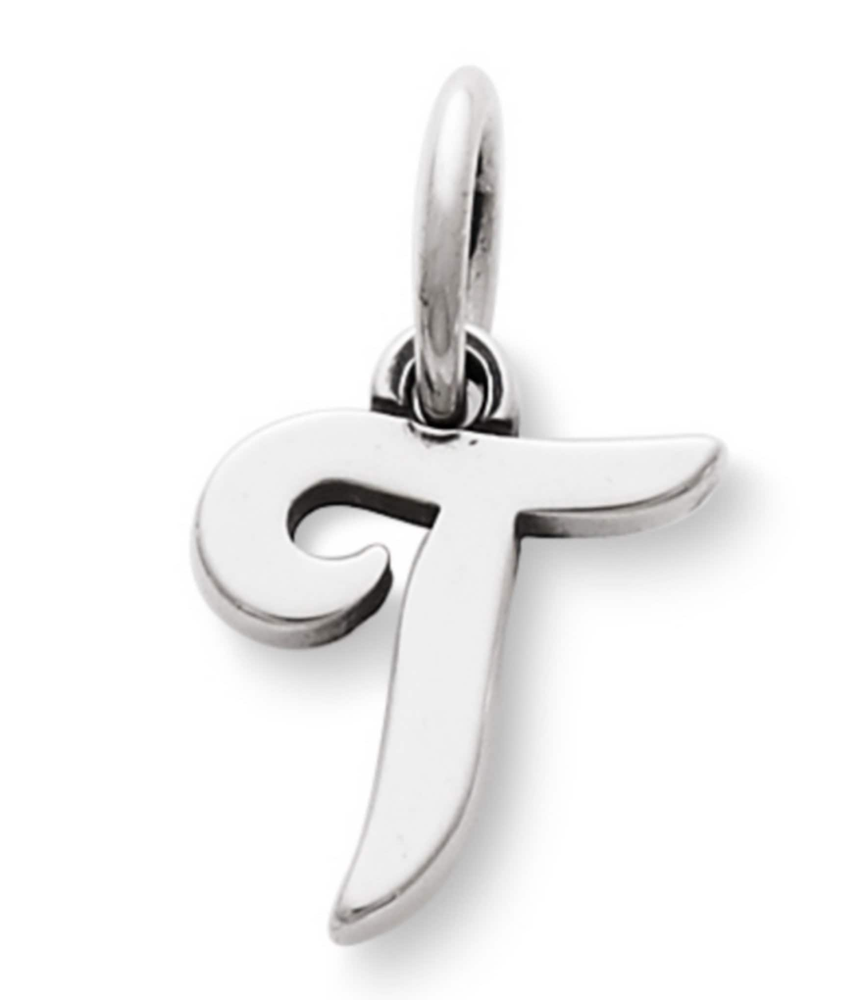 James Avery Sterling Silver Script Initial Bracelet or Necklace Charm