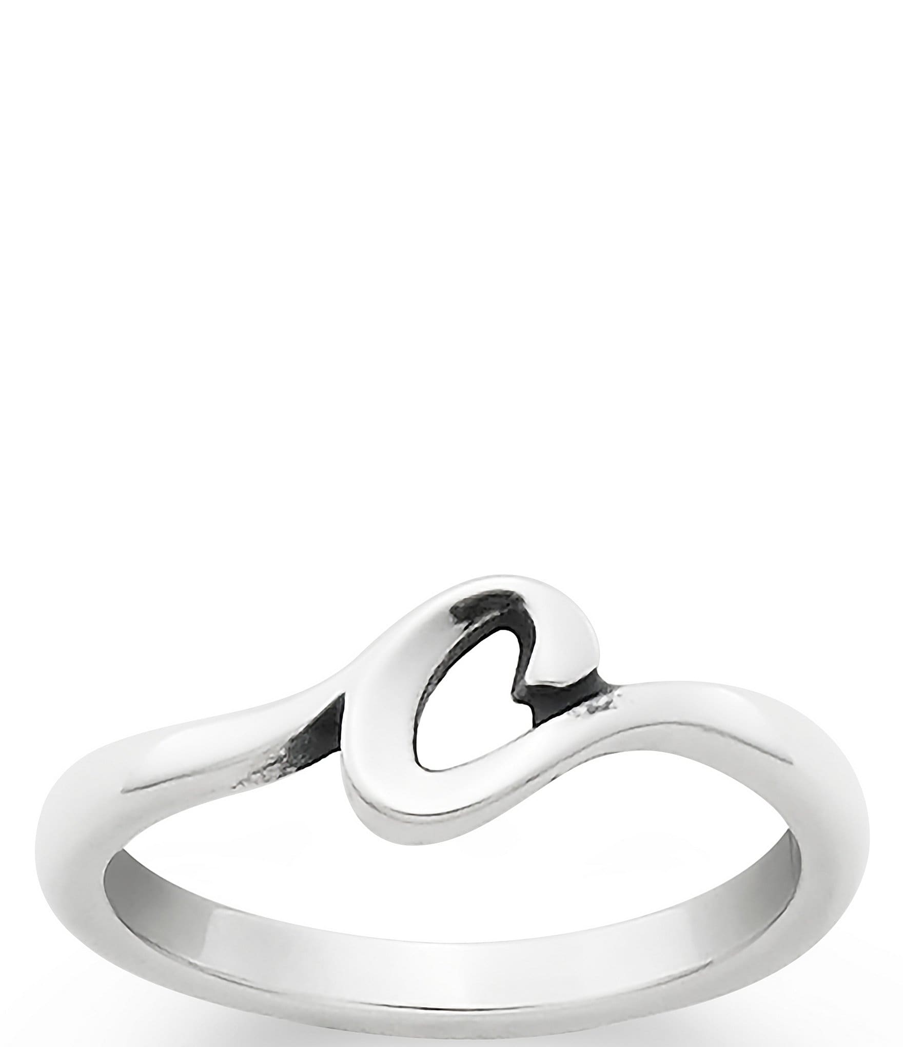 James Avery Sterling Silver Script Initial Ring