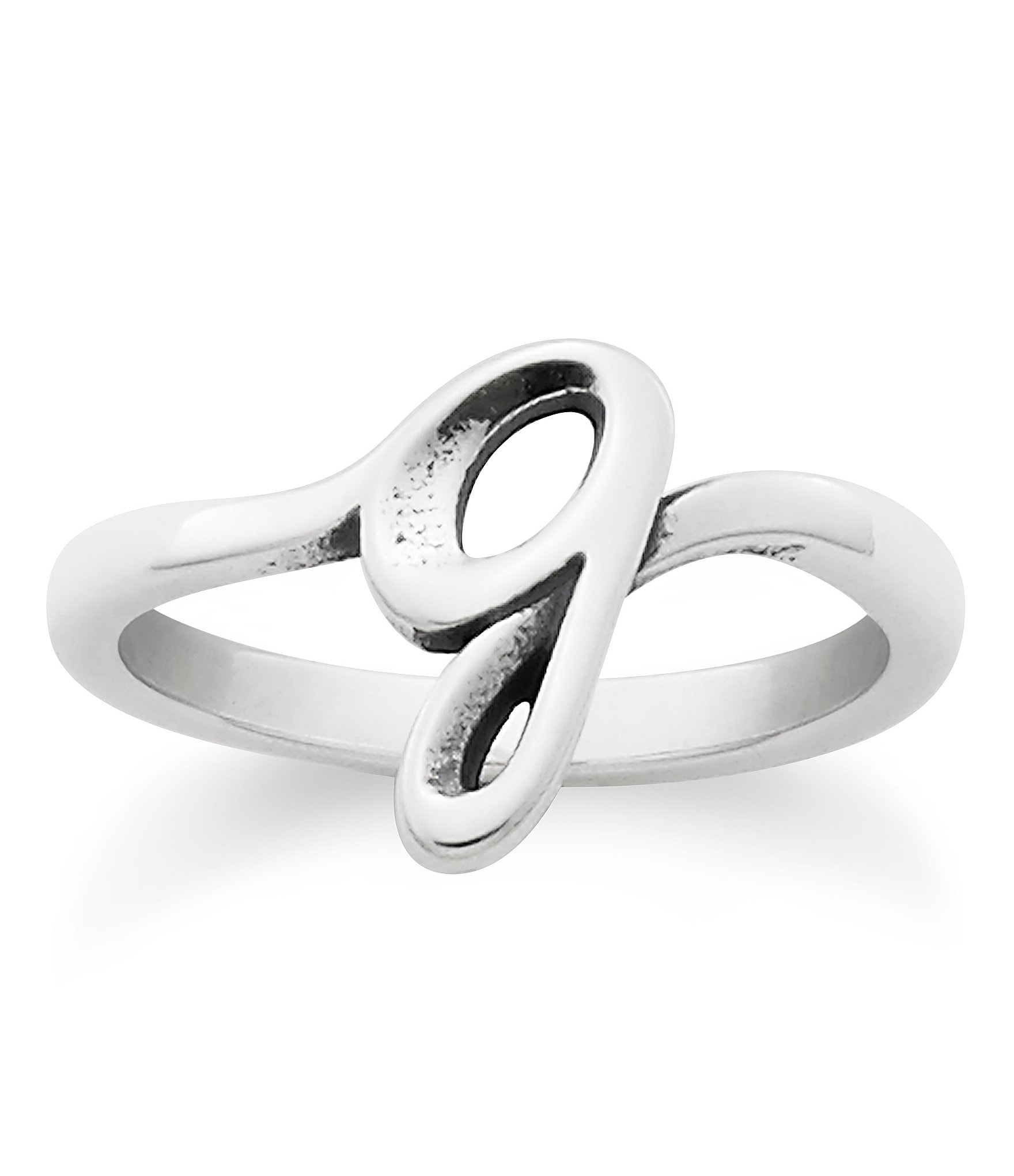 James Avery Sterling Silver Script Initial Ring