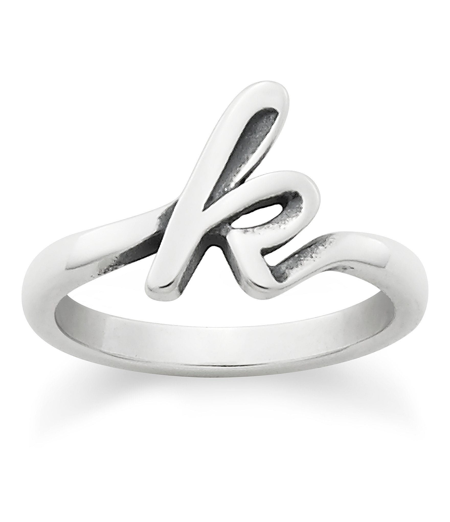 James Avery Sterling Silver Script Initial Ring