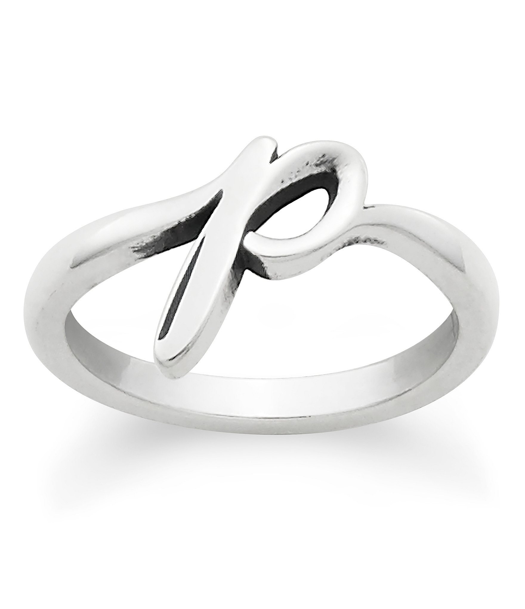 James Avery Sterling Silver Script Initial Ring