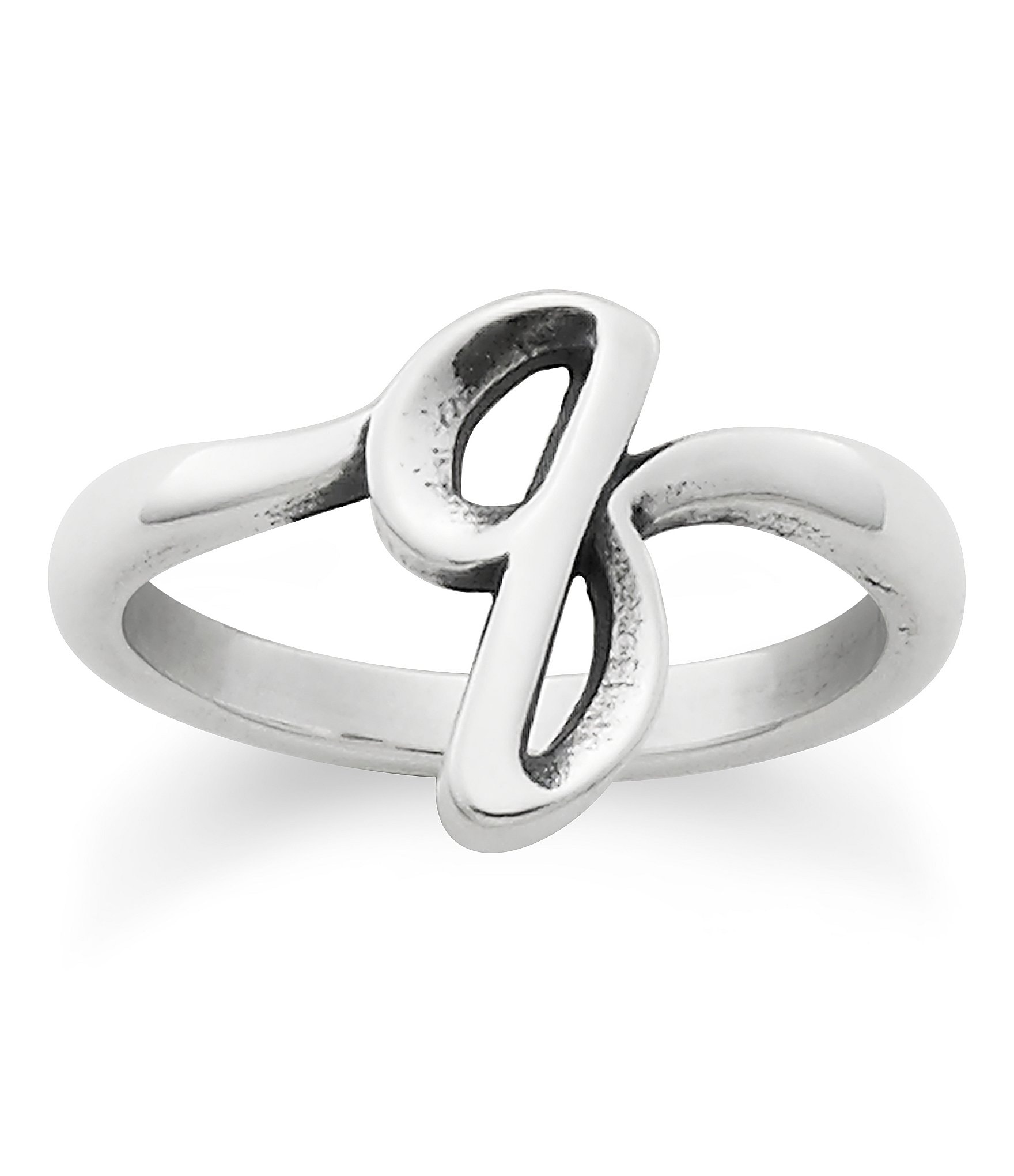 James Avery Sterling Silver Script Initial Ring