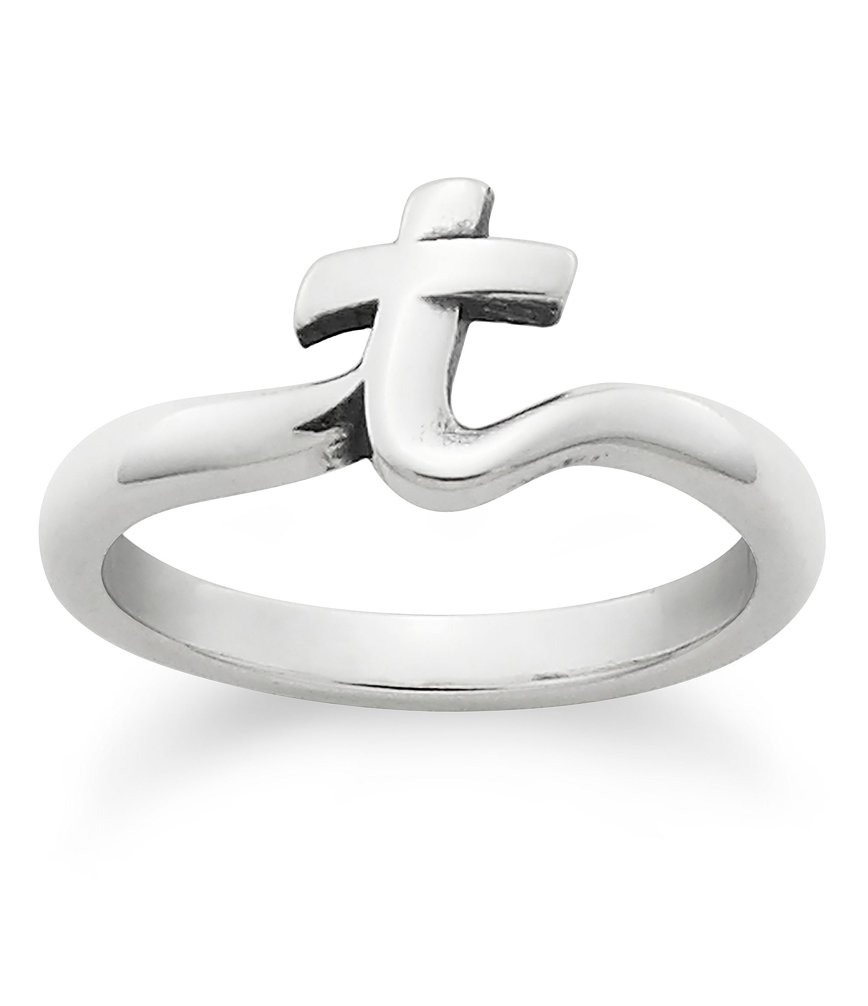 James Avery Sterling Silver Script Initial Ring