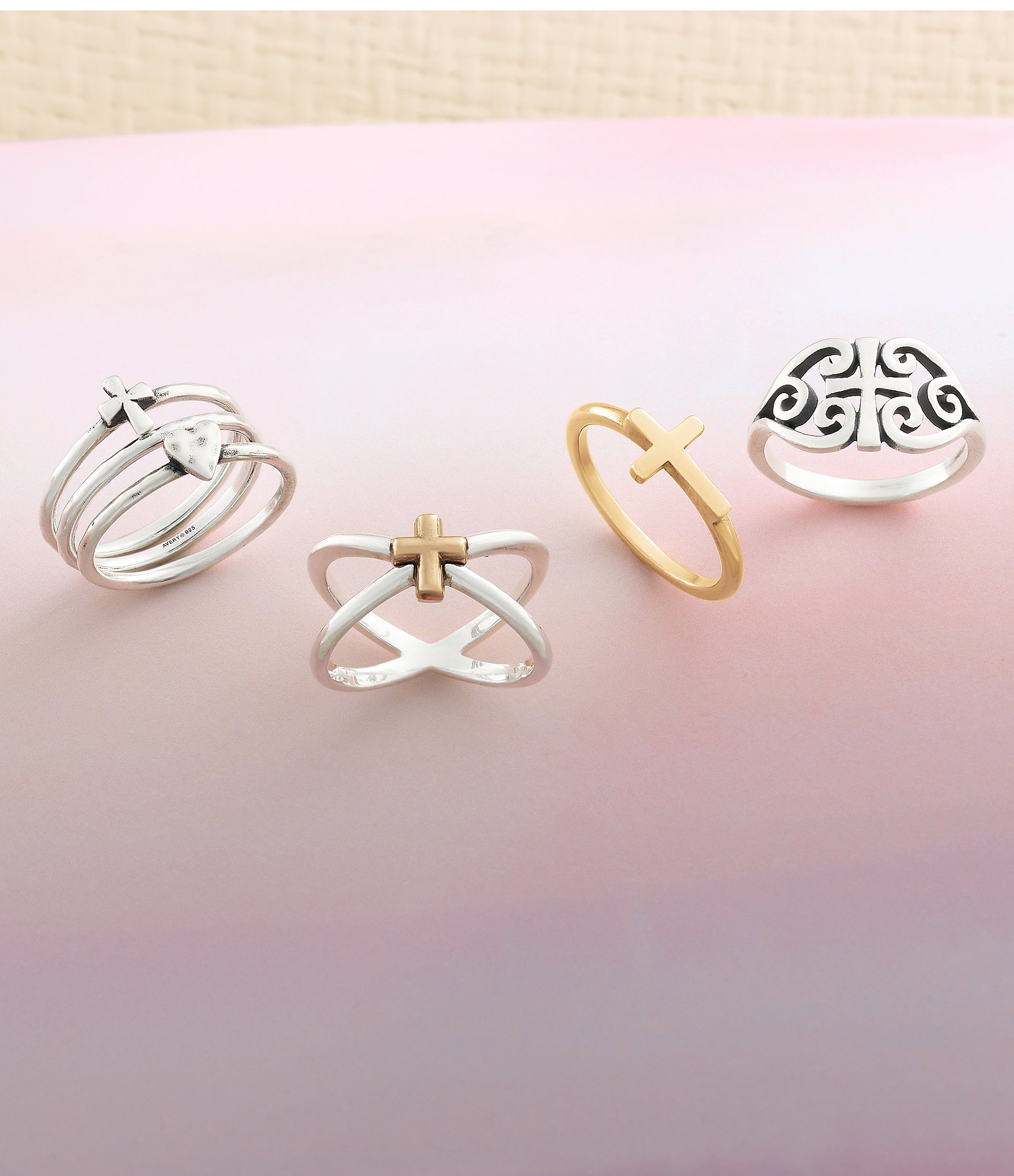 James Avery Sterling Silver Scroll Cross Ring