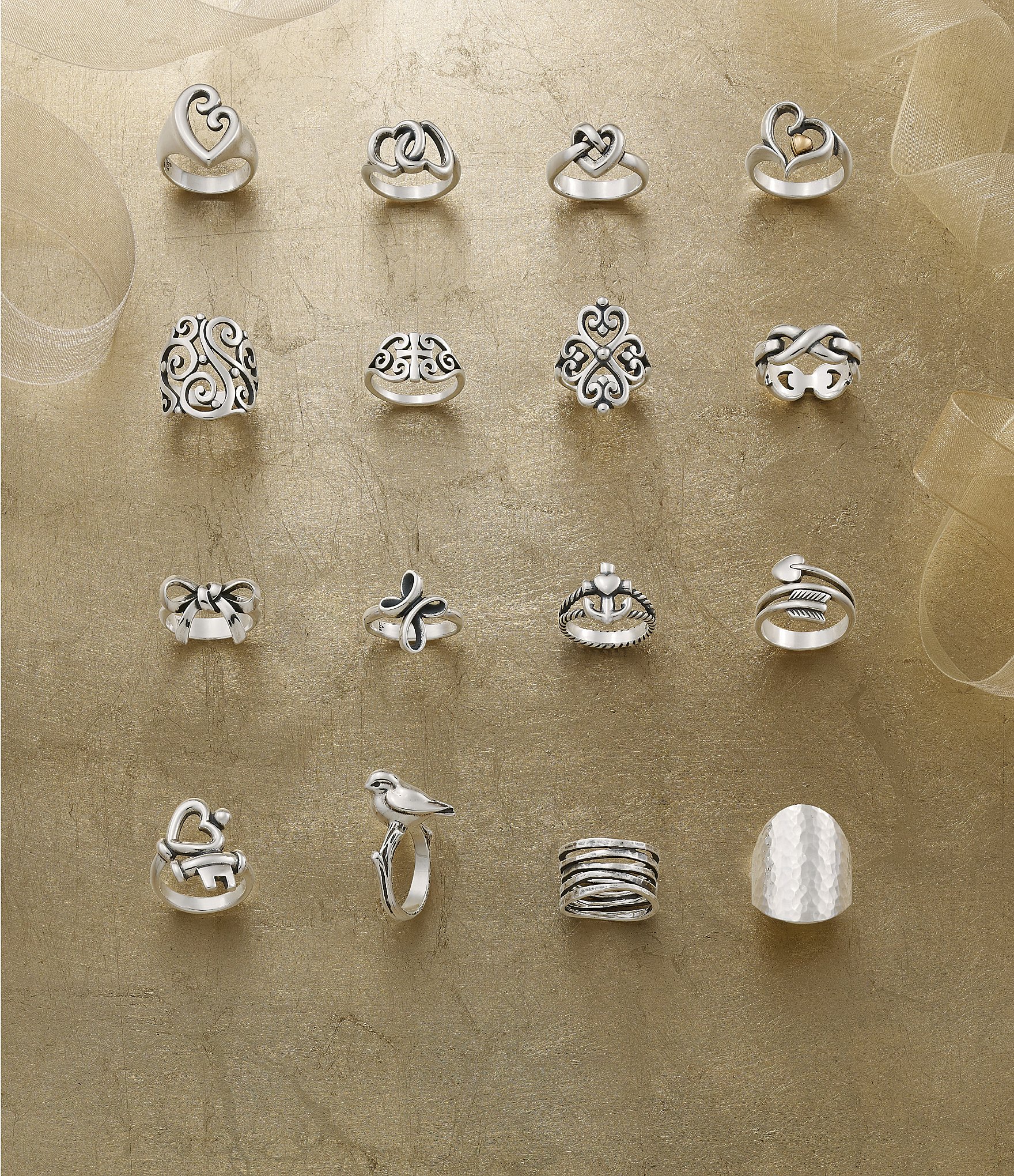 James Avery Sterling Silver Scroll Cross Ring