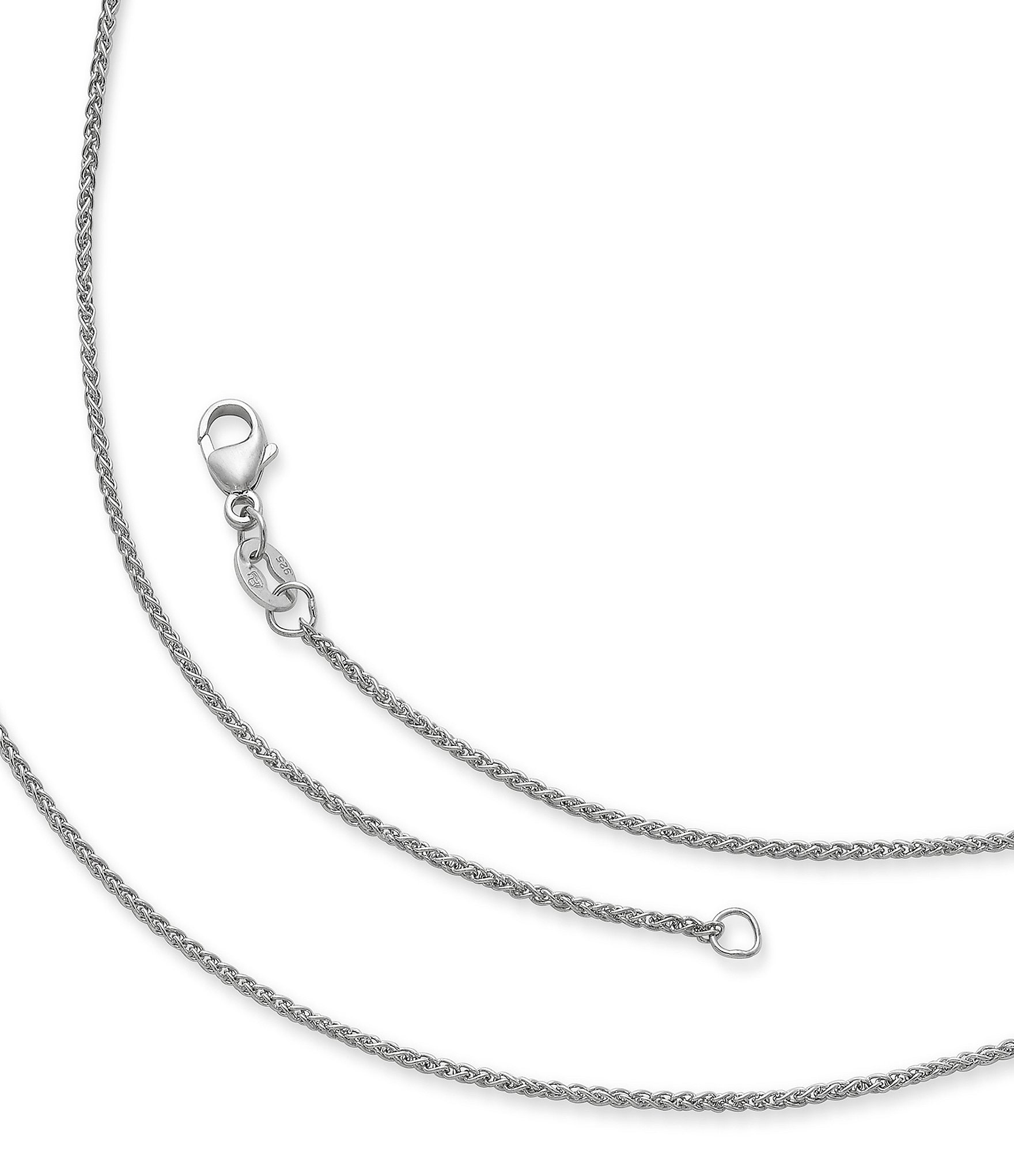 Silvertraits Thin Wallet Chain Made of Sterling Silver (Spiga Chain)