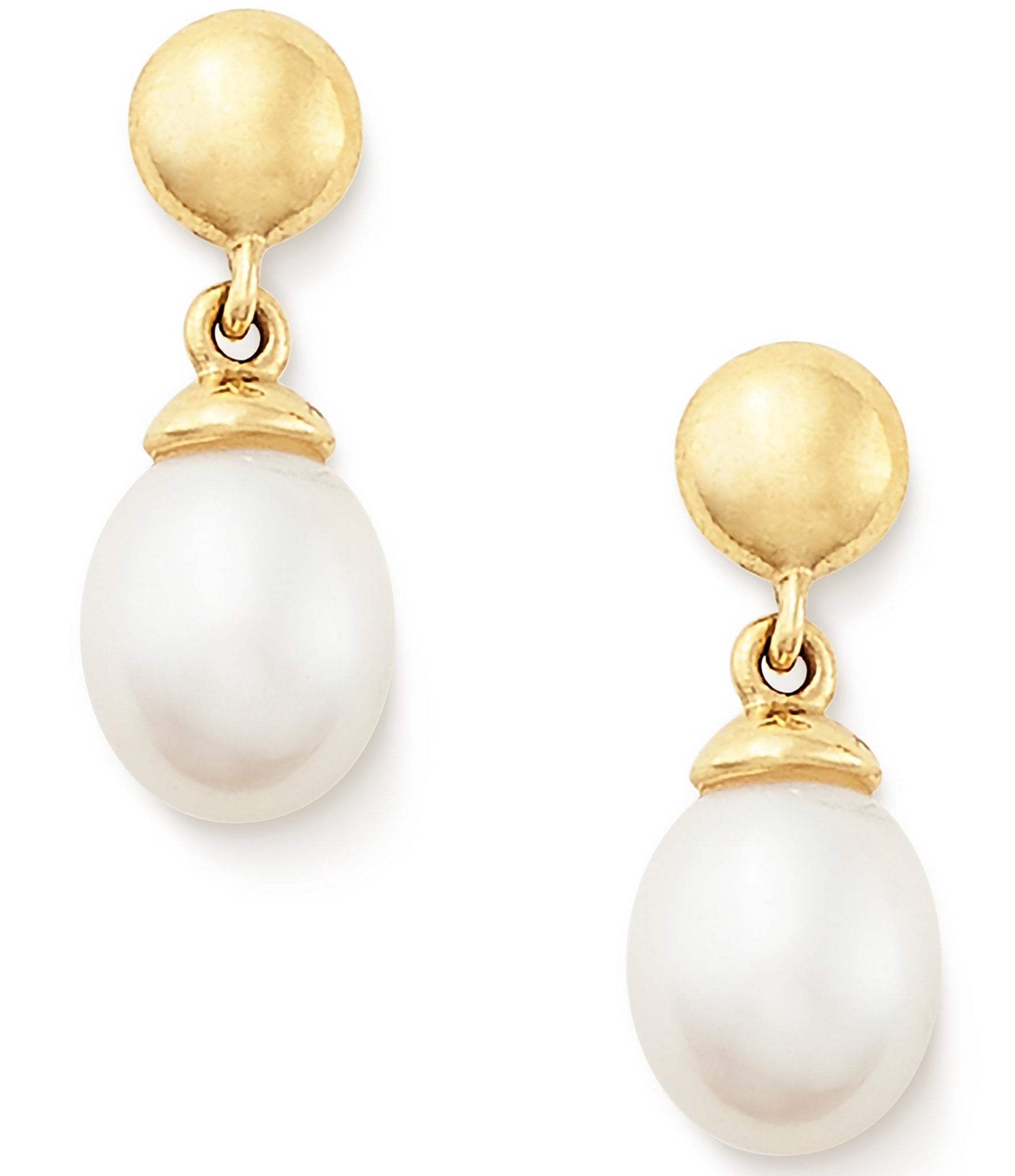 James Avery 14K Gold Teardrop Freshwater Cultured Pearl Drop Earrings ...