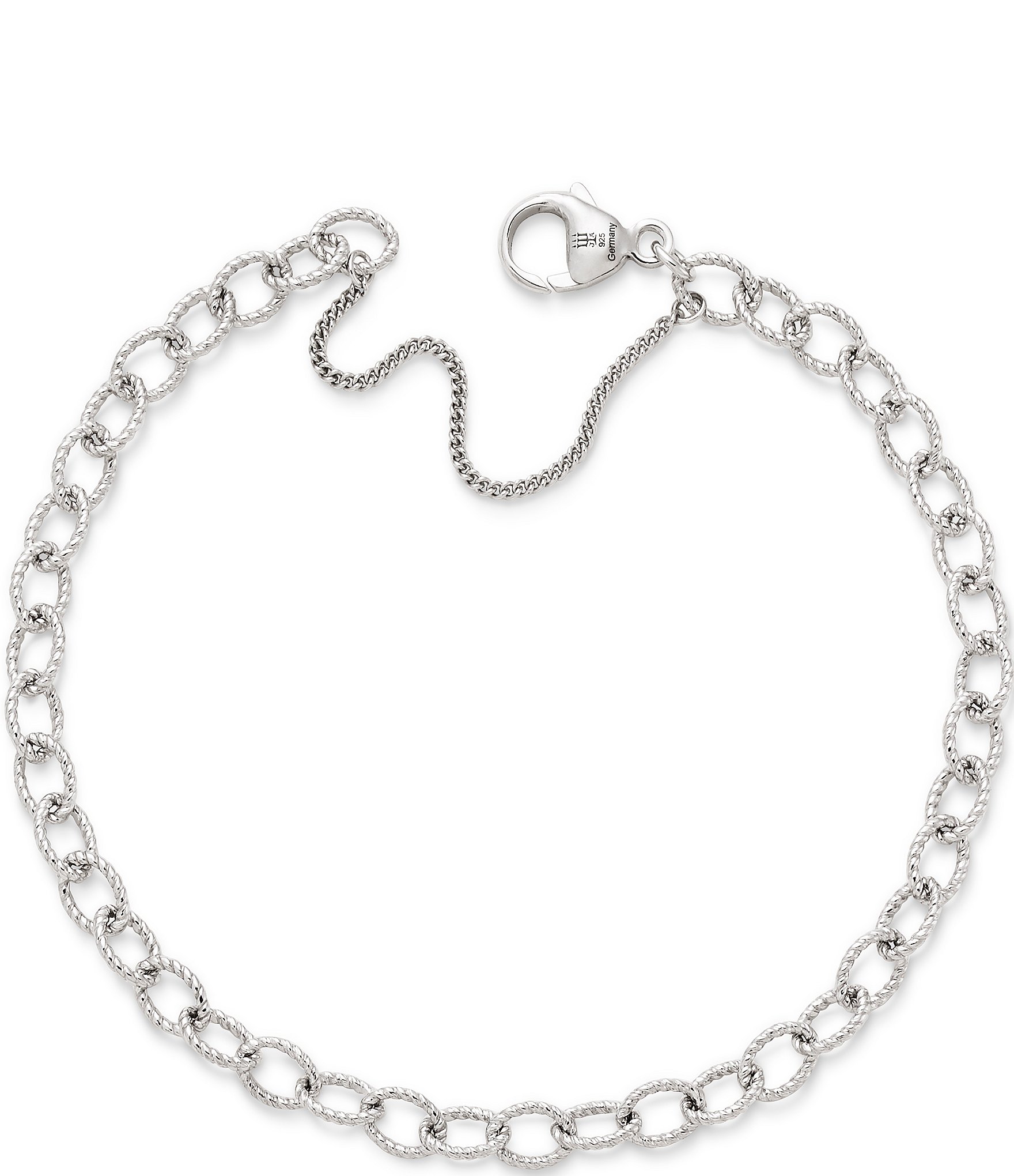 James Avery Twisted Wire Cable Link Charm Bracelet