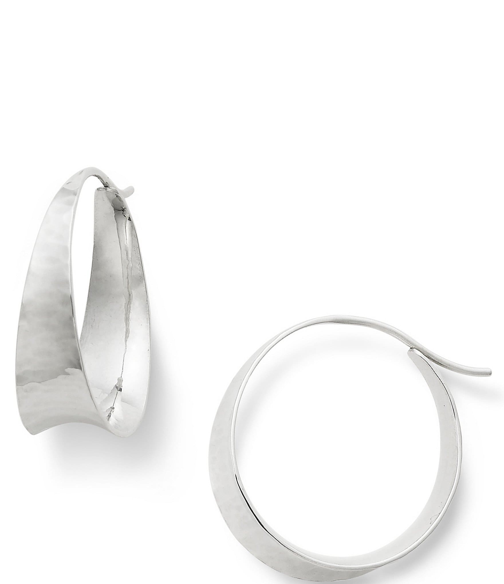 James Avery Valle Hammered Sterling Silver Hoop Earrings