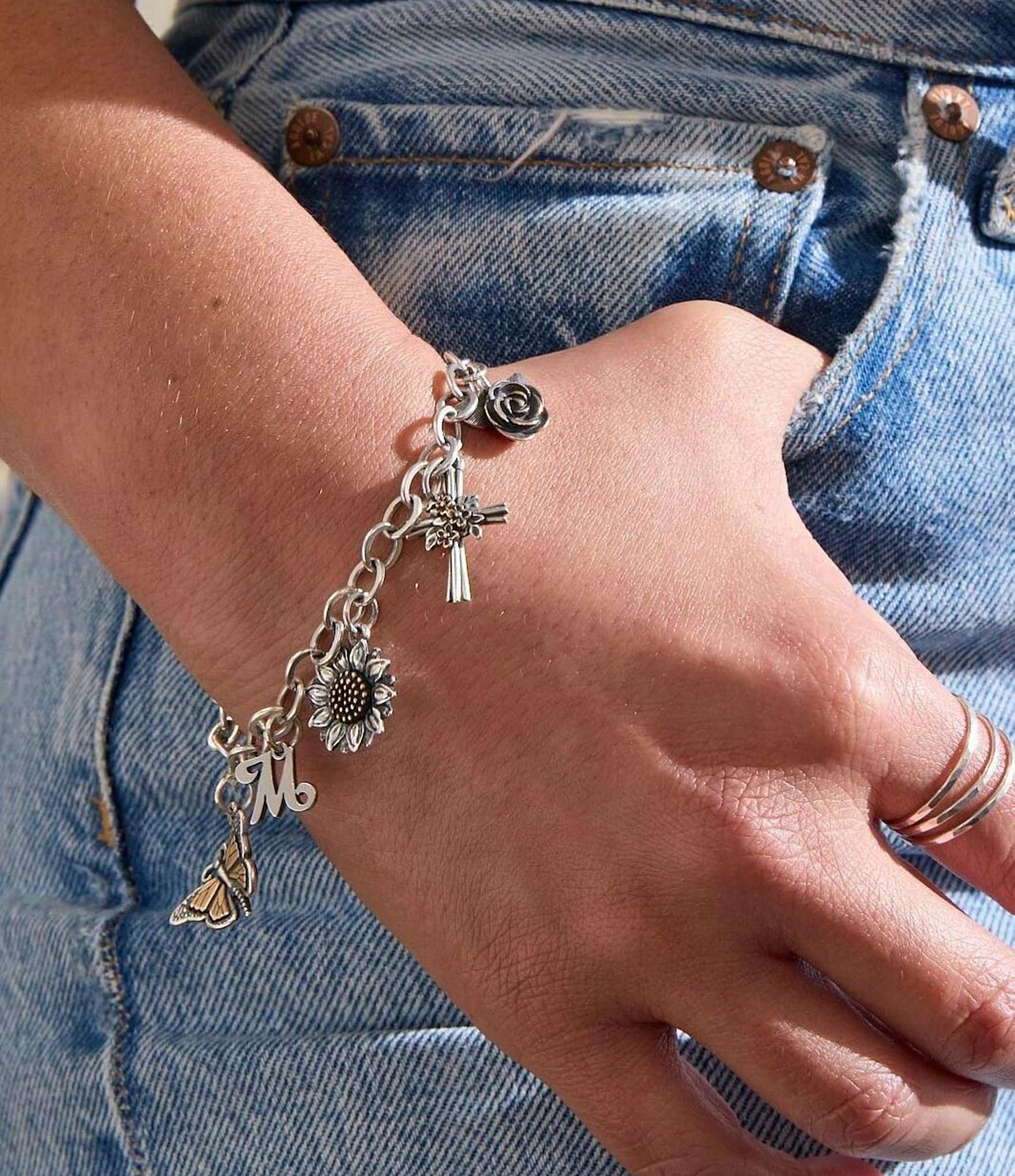 James Avery Wild Rose Charm