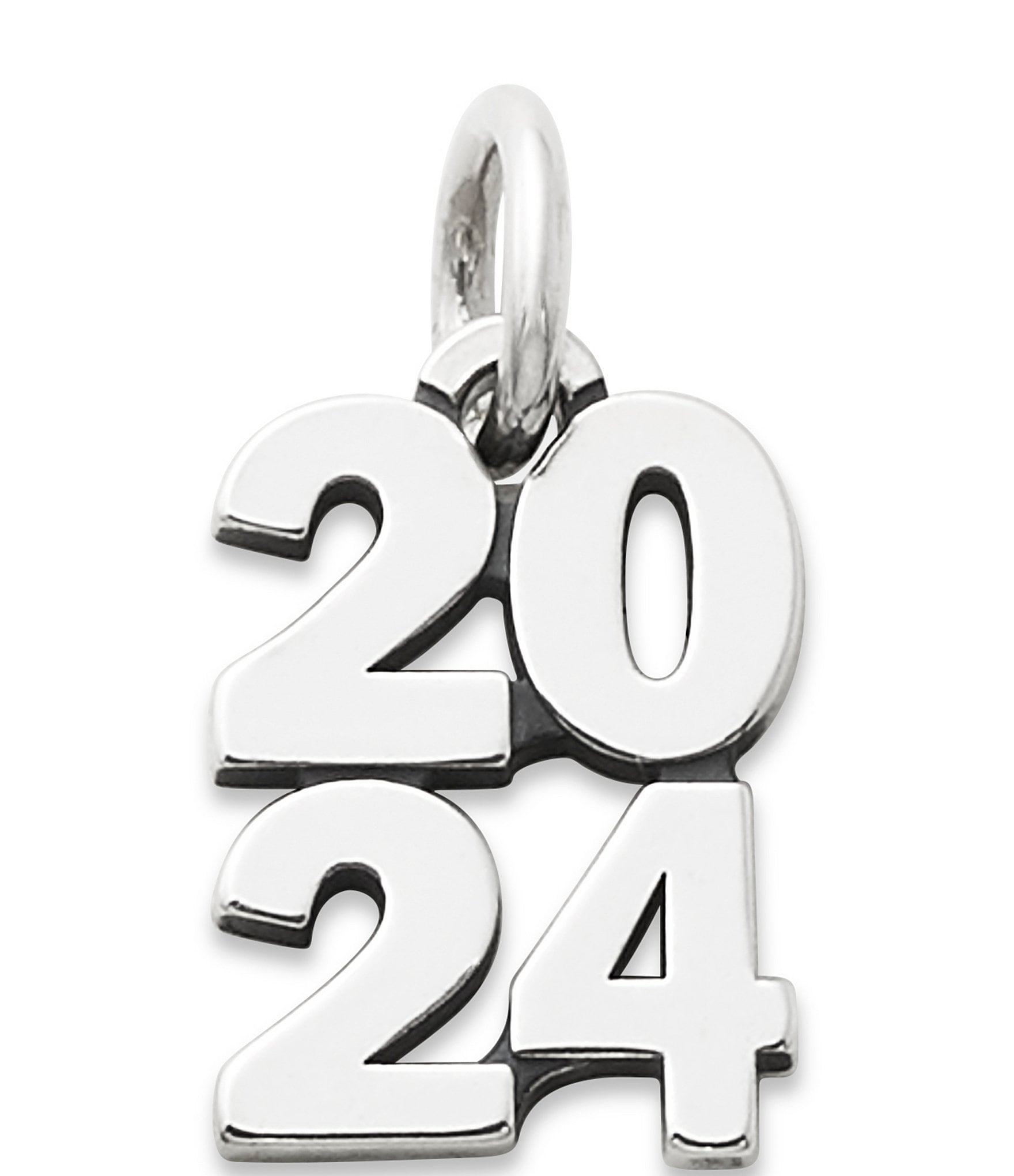 50/100pcs 2024 Charms New Year Charms Graduation Charms Antique Silver Tone 14x9mm cf4657