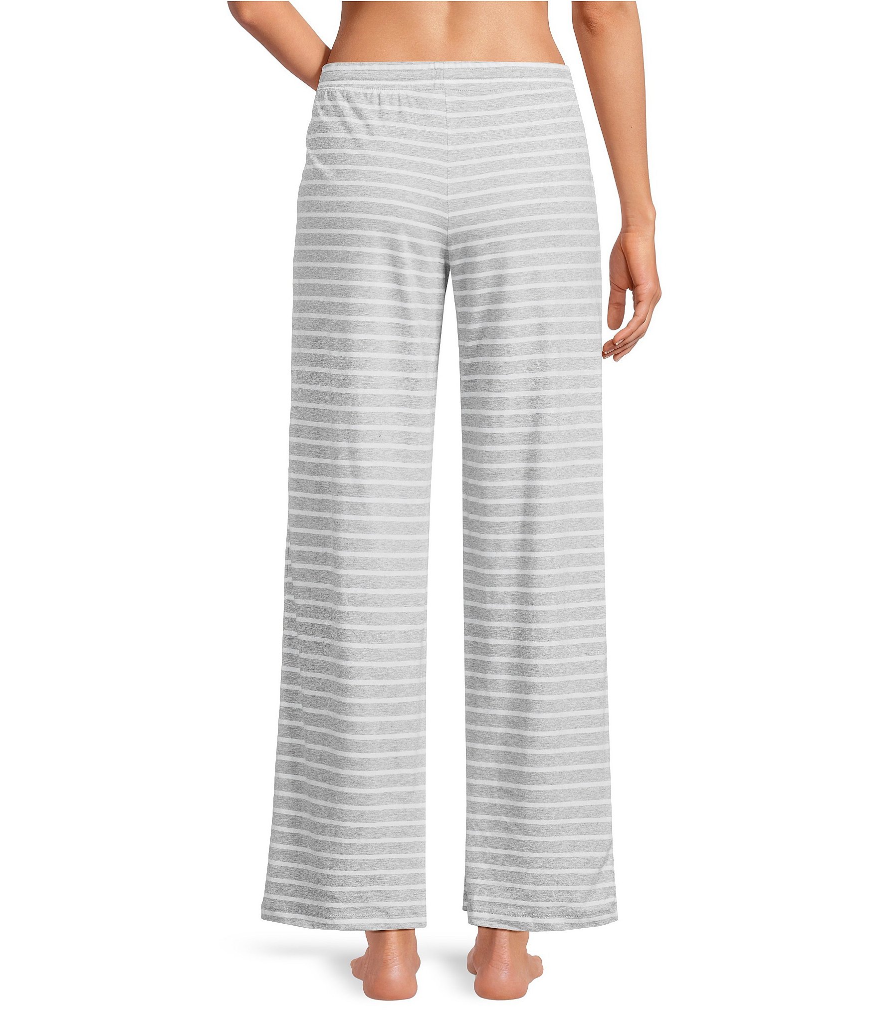 Jasmine & Ginger Brushed Knit Elastic Waist Coordinating Sleep Pants