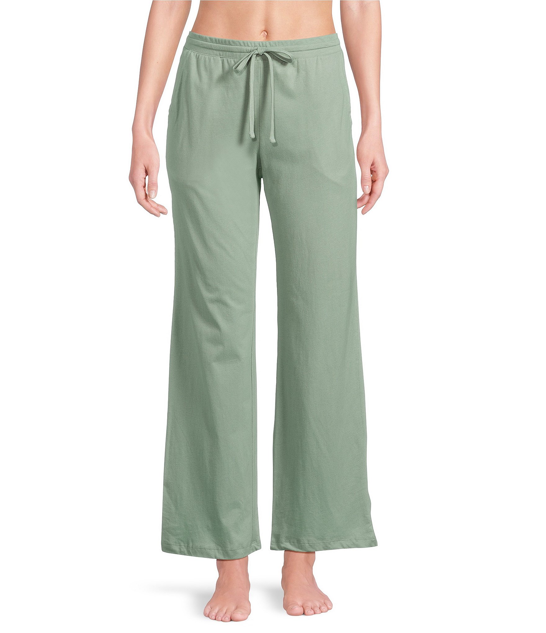 Jasmine & Ginger Brushed Knit Elastic Waist Coordinating Sleep Pants