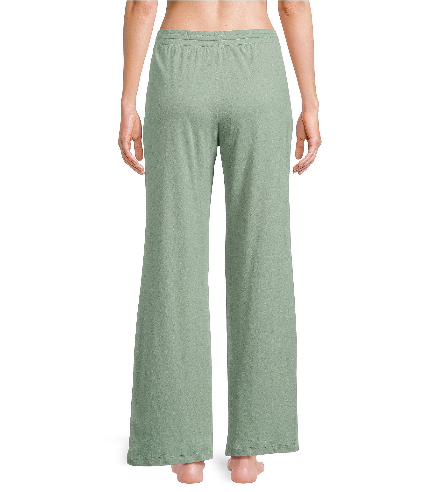 Jasmine & Ginger Brushed Knit Elastic Waist Coordinating Sleep Pants