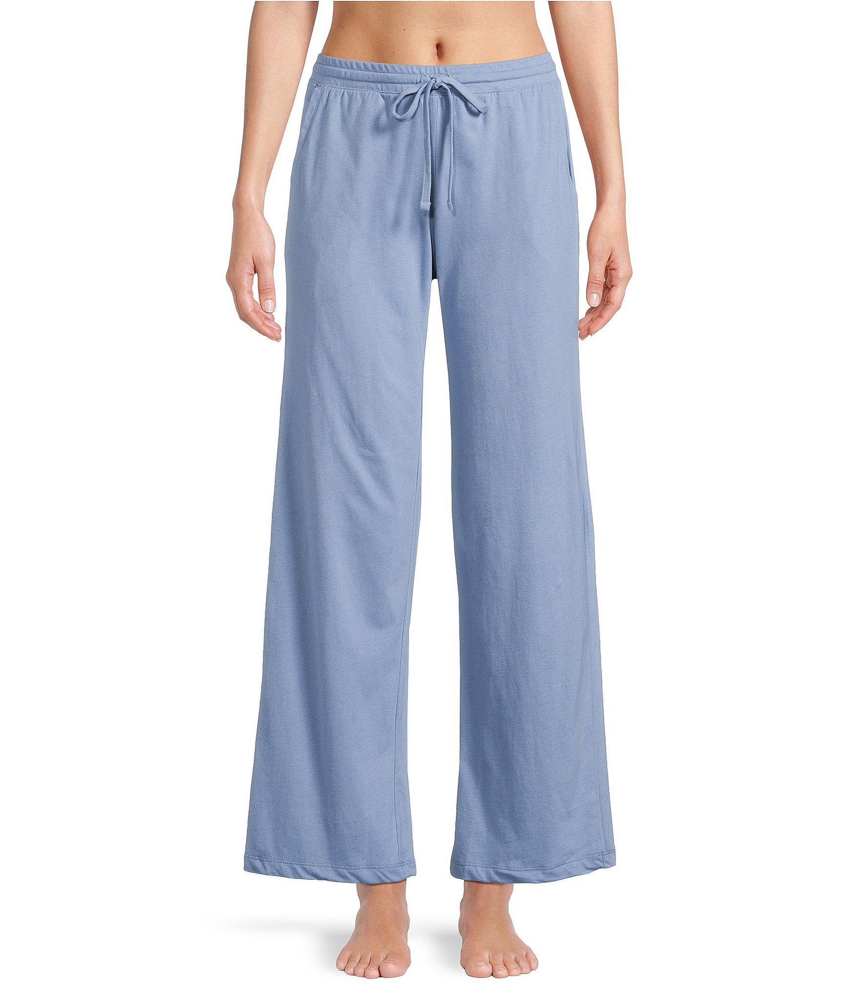 Jasmine & Ginger Brushed Knit Elastic Waist Coordinating Sleep Pants