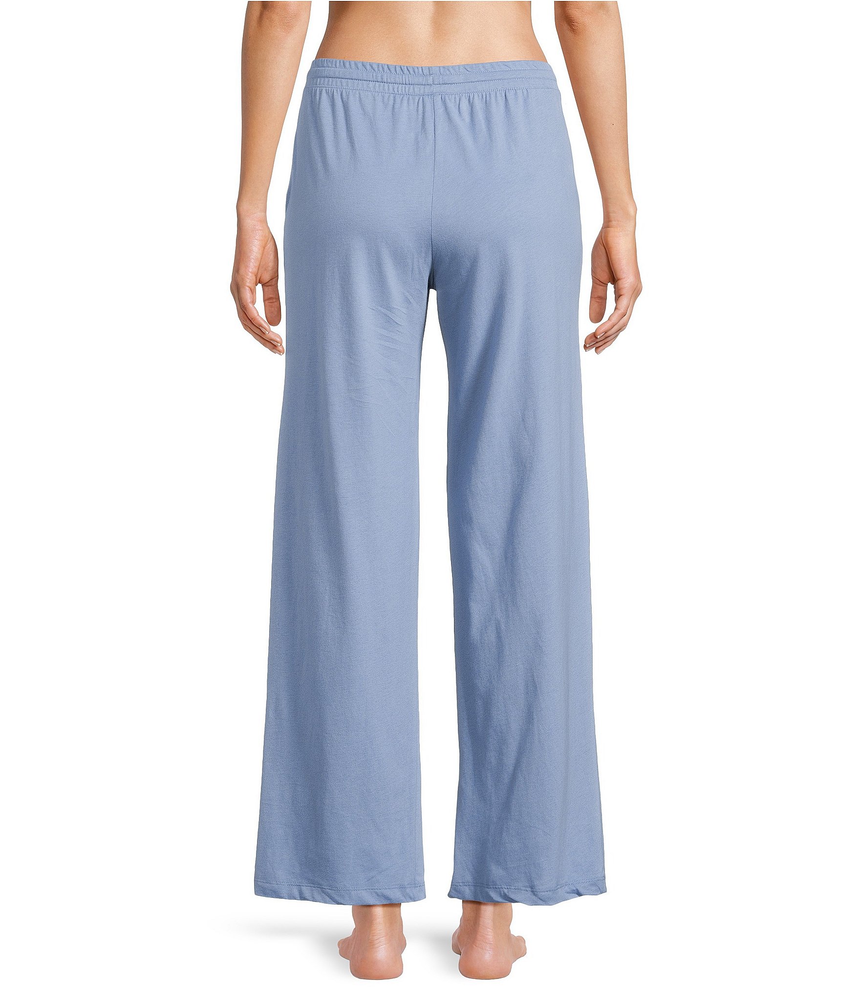 Jasmine & Ginger Brushed Knit Elastic Waist Coordinating Sleep Pants