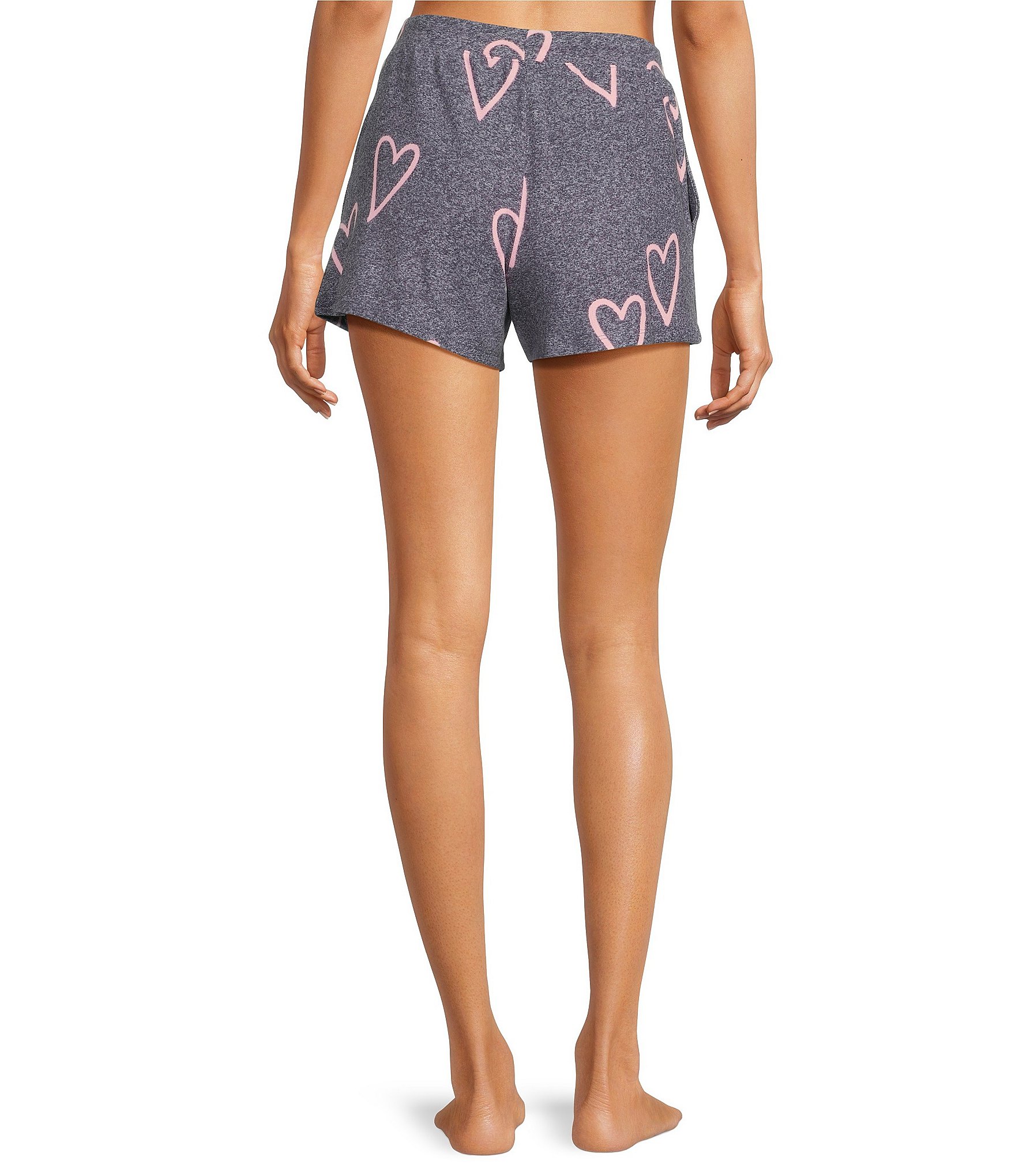 Jasmine & Ginger Heart Print Drawstring Coordinating Sleep Short