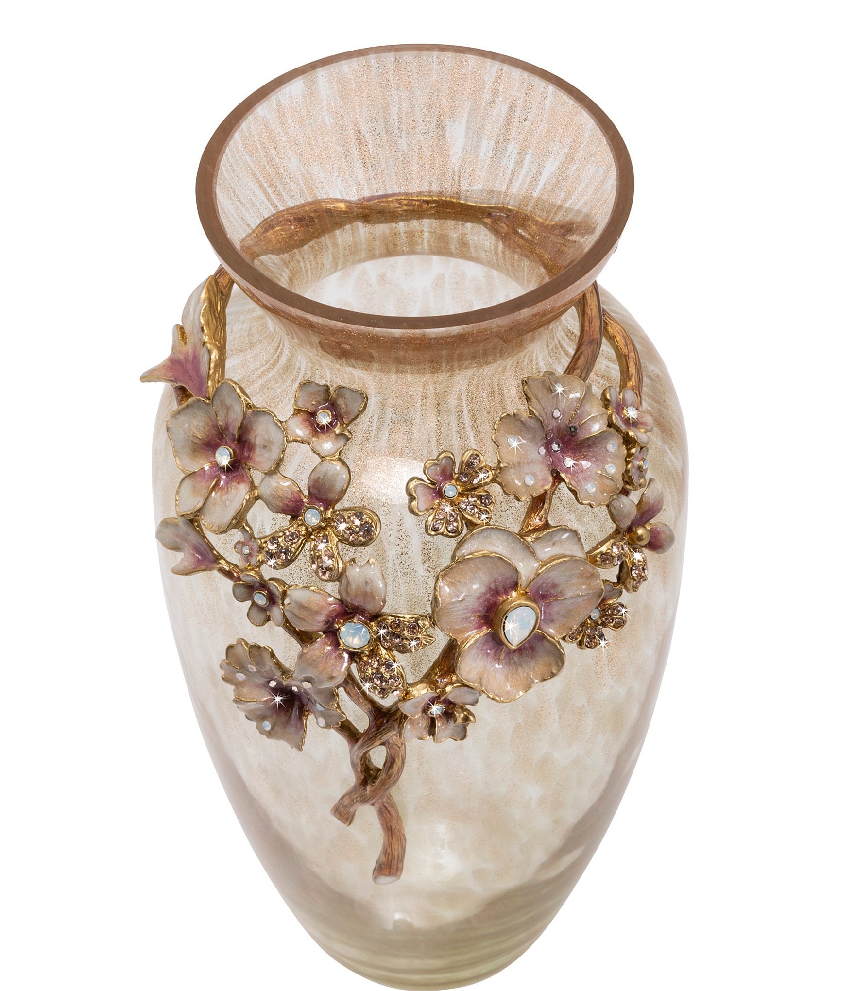 Jay Strongwater Polly Bouquet Jeweled Glass Vase