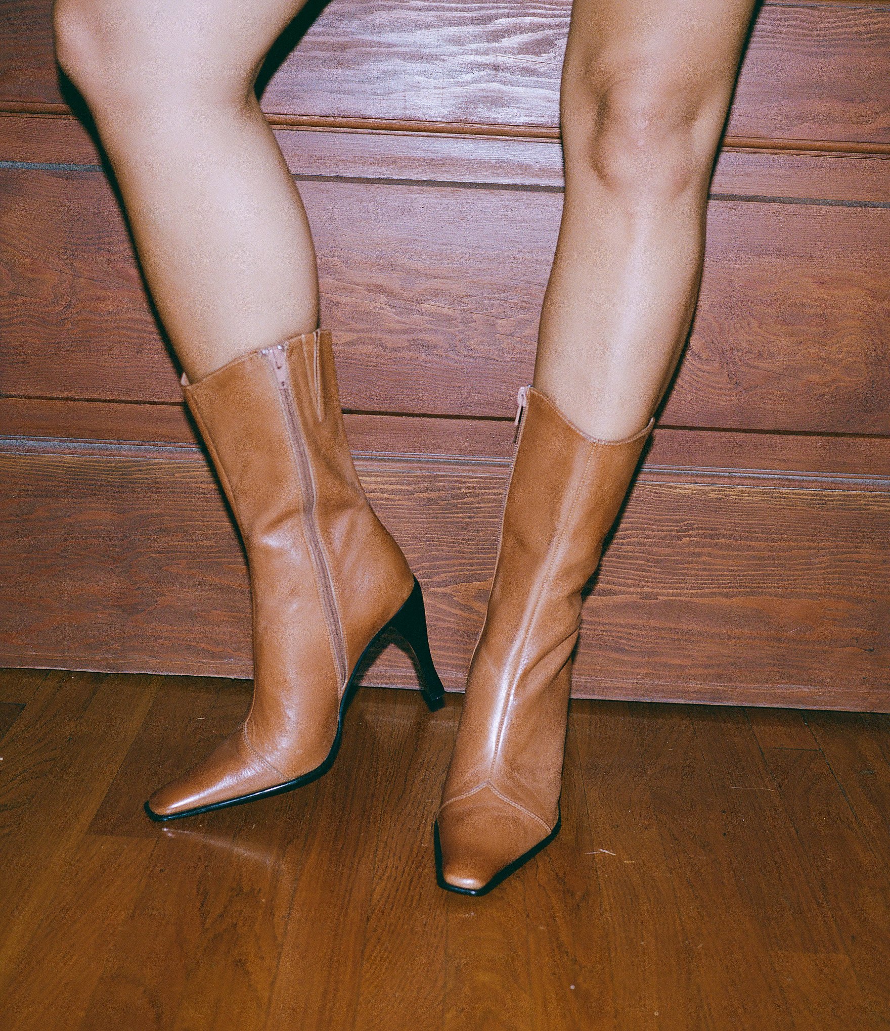 Jeffrey Campbell Be-Bold 2 Leather Mid Calf Boots