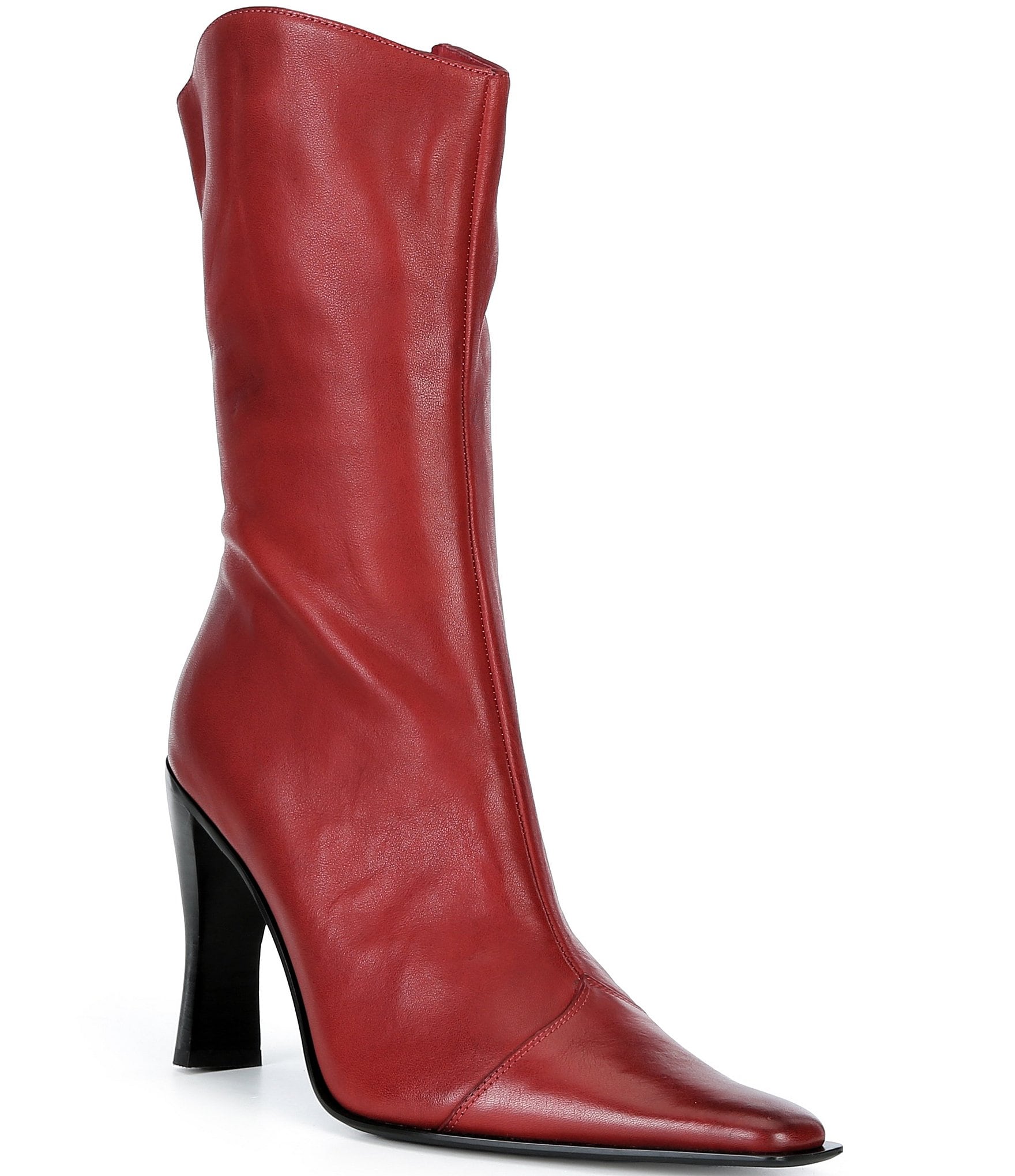Jeffrey Campbell Be-Bold 2 Leather Mid Calf Boots