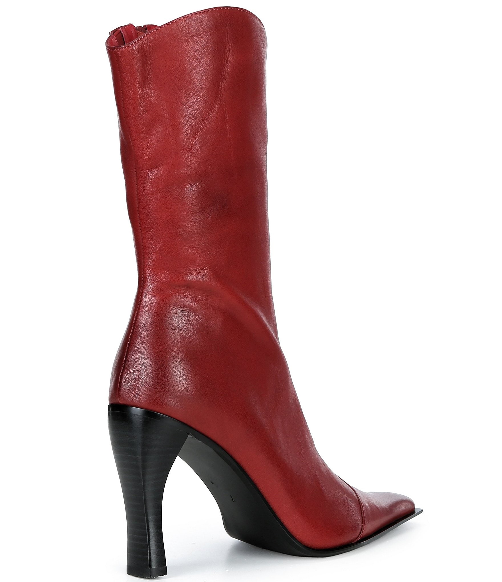 Jeffrey Campbell Be-Bold 2 Leather Mid Calf Boots