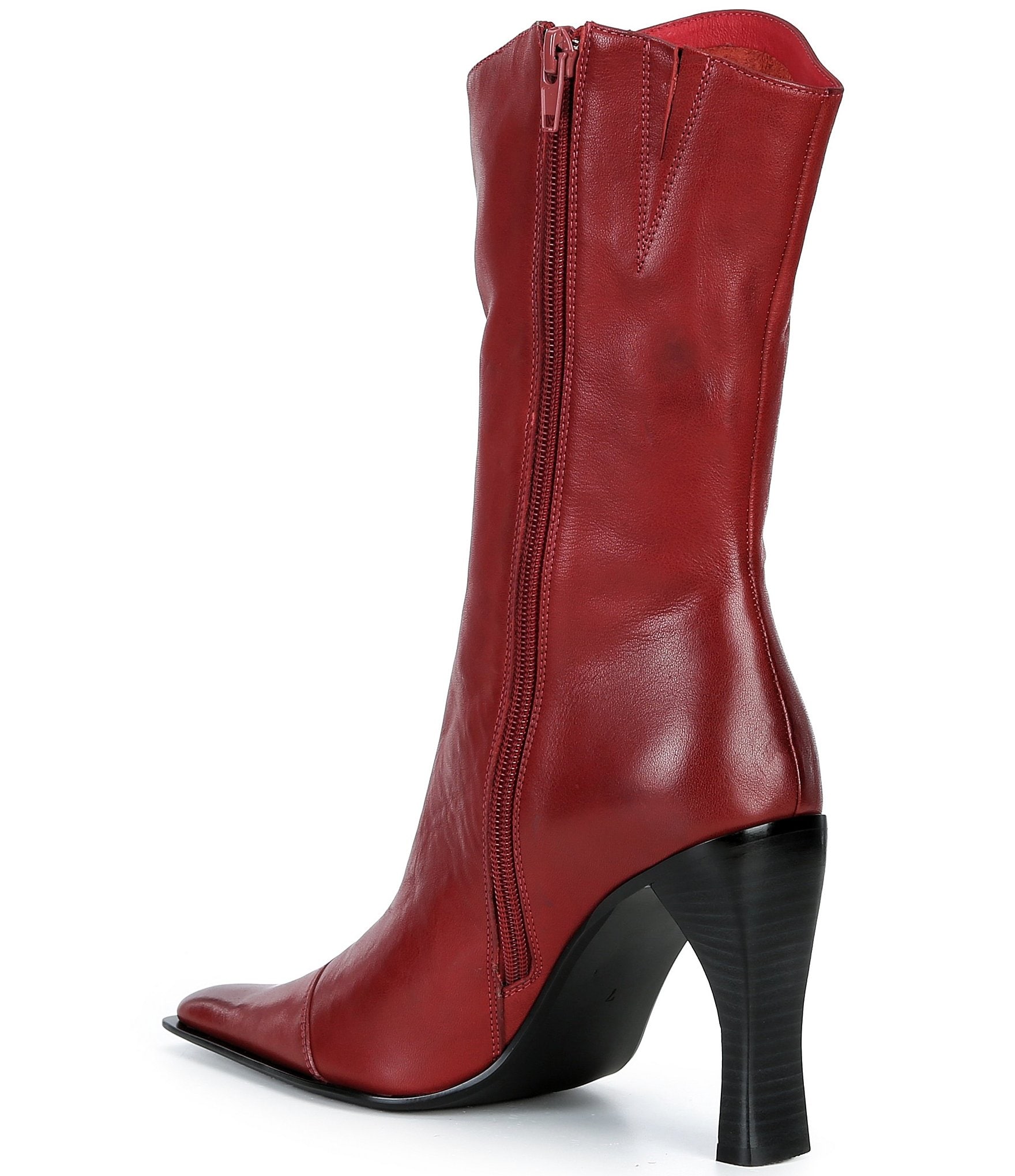 Jeffrey Campbell Be-Bold 2 Leather Mid Calf Boots