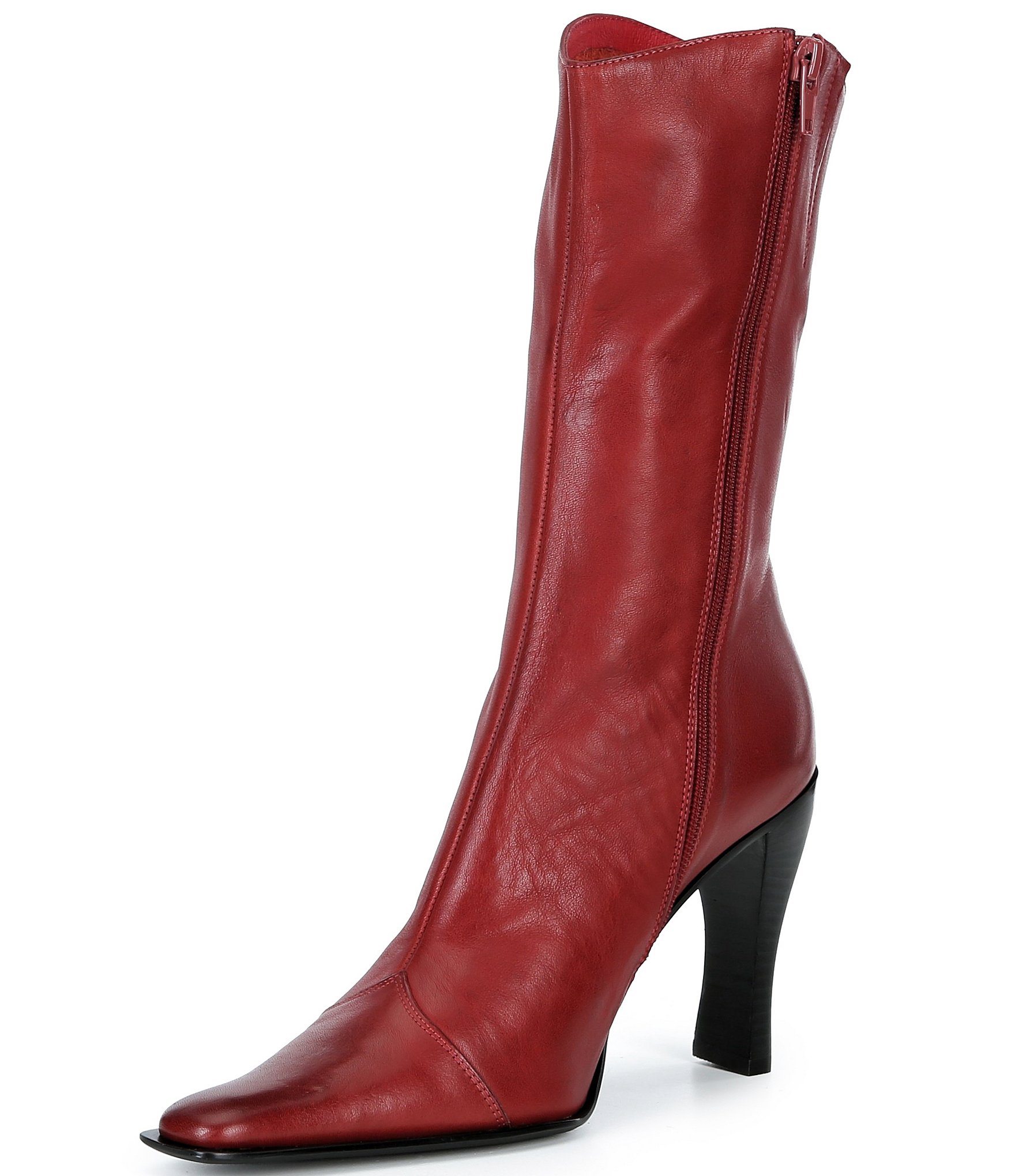 Jeffrey Campbell Be-Bold 2 Leather Mid Calf Boots