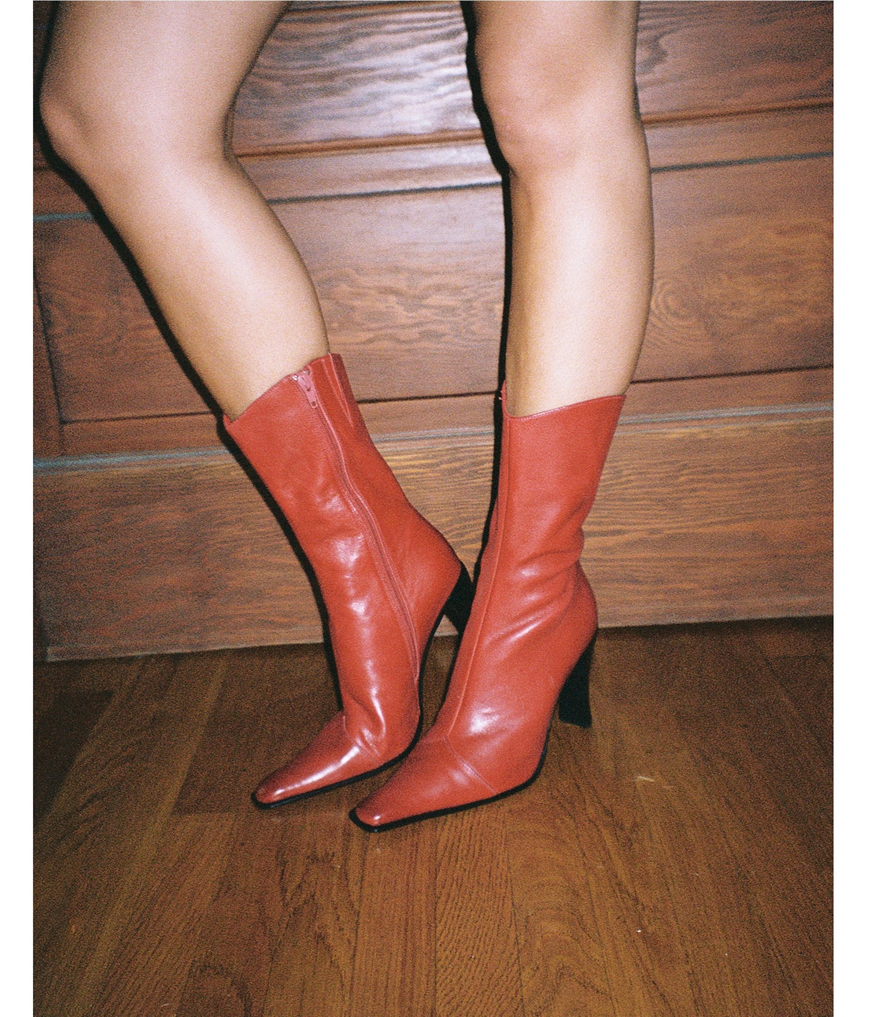 Jeffrey Campbell Be-Bold 2 Leather Mid Calf Boots