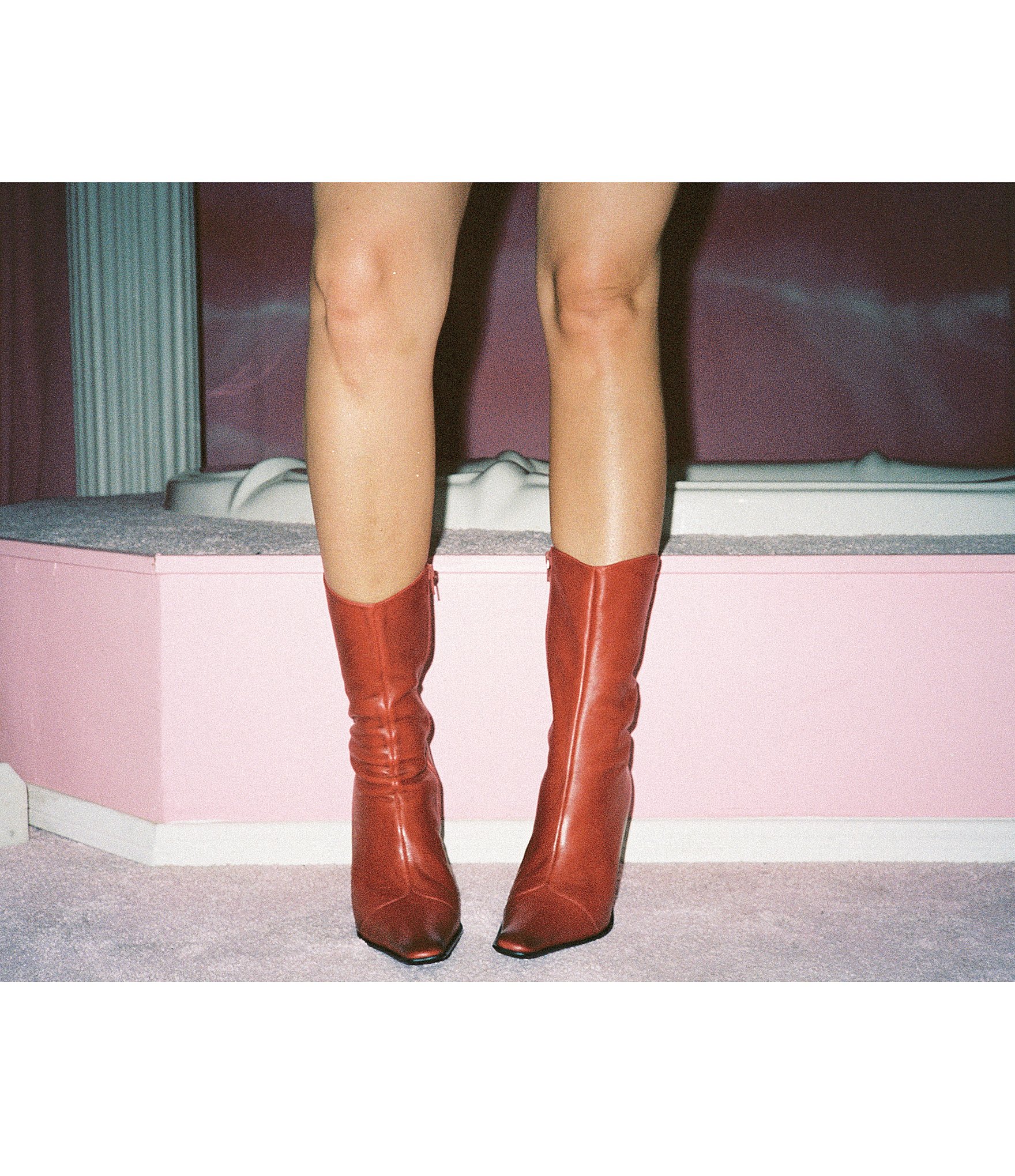Jeffrey Campbell Be-Bold 2 Leather Mid Calf Boots