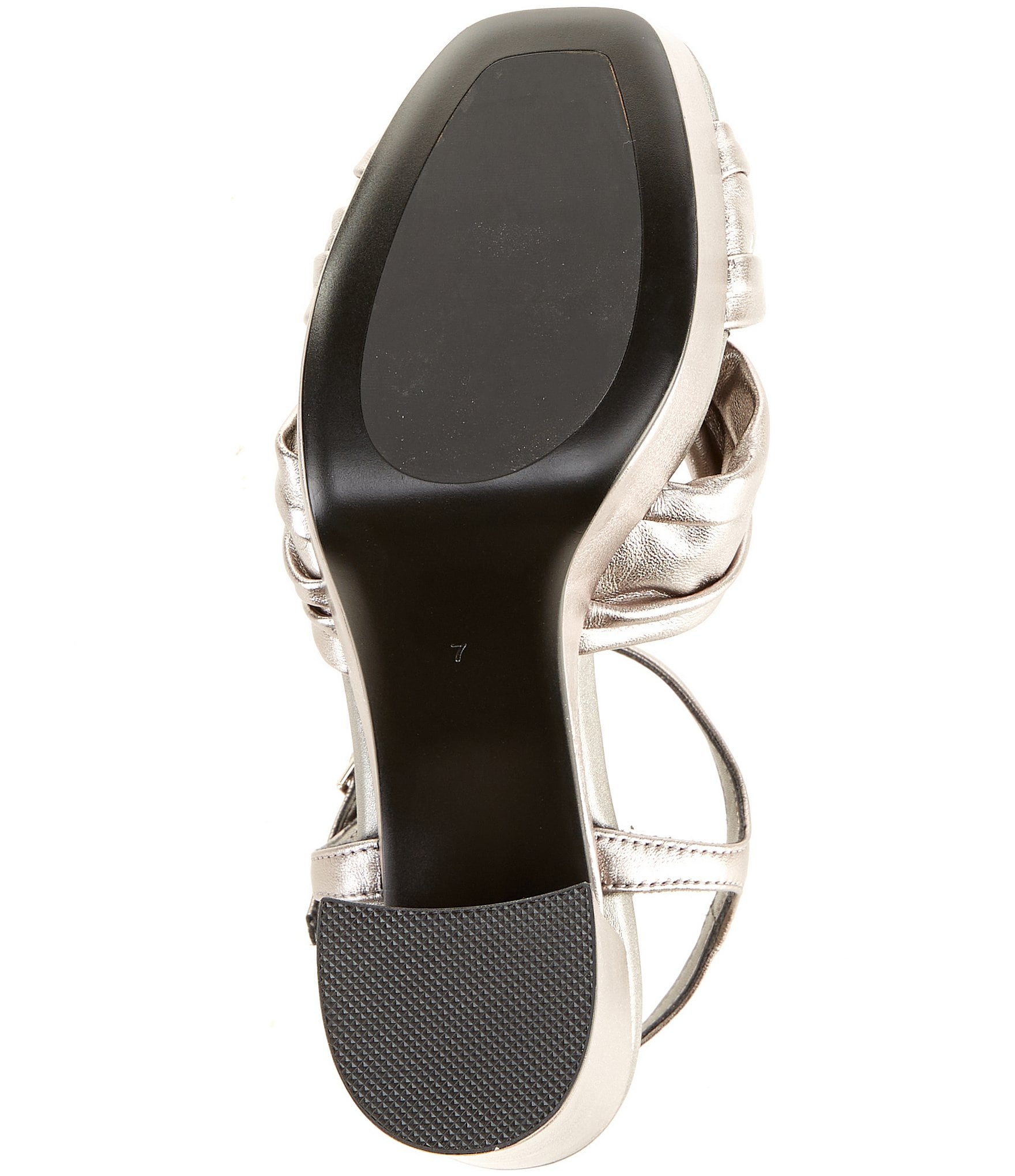 Jeffrey Campbell Dalida Metallic Leather Block Heel Platform Sandals