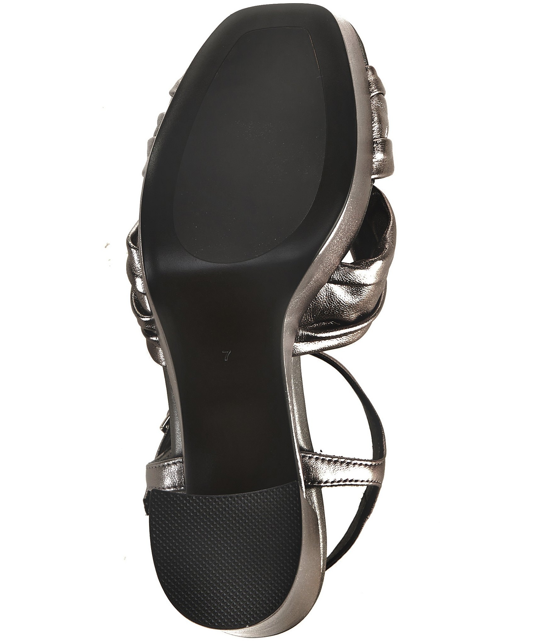 Jeffrey Campbell Dalida Metallic Leather Block Heel Platform Sandals