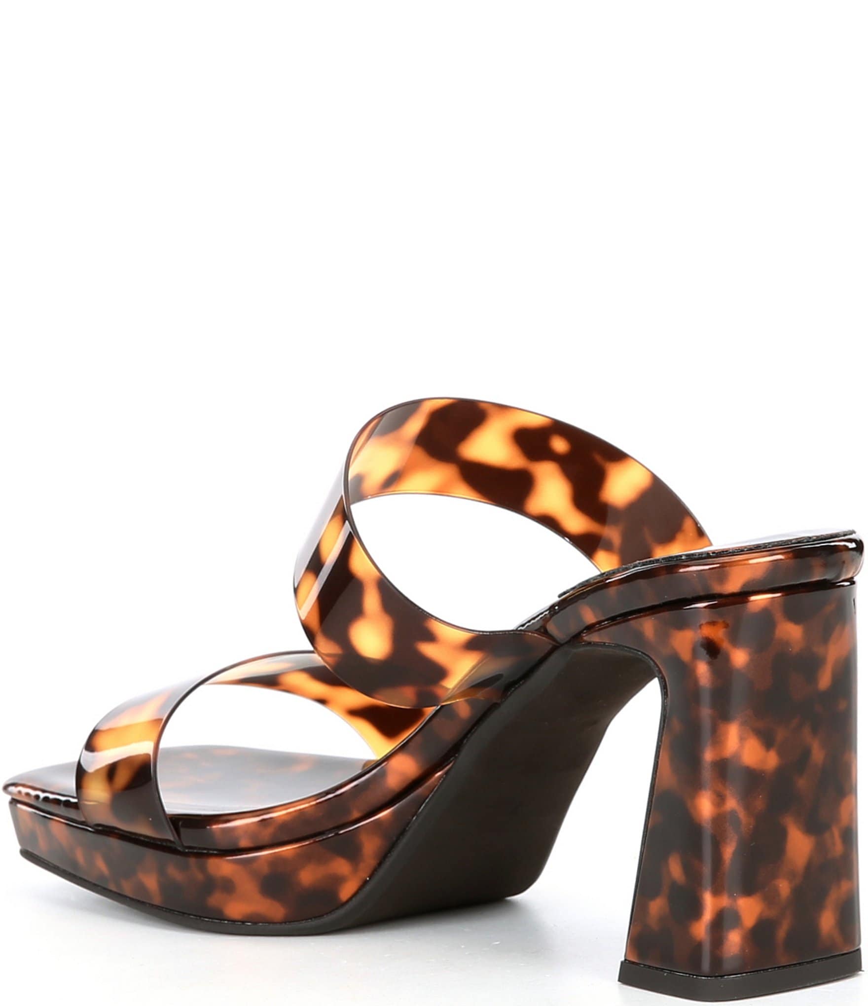 Jeffrey Campbell Danity Tortoise Print Platform Slide Sandals