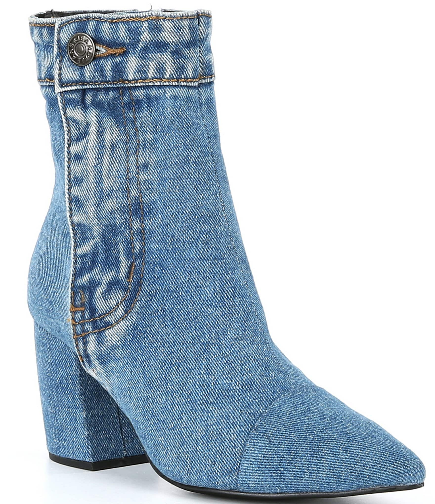 Denim booties hotsell