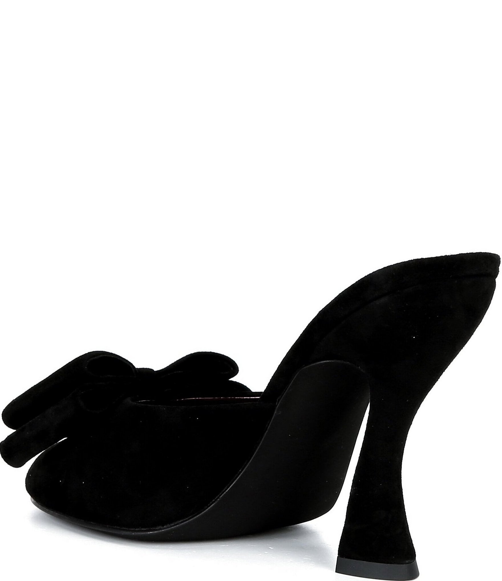 Jeffrey Campbell Fresa Suede Bow Peep Toe Mules
