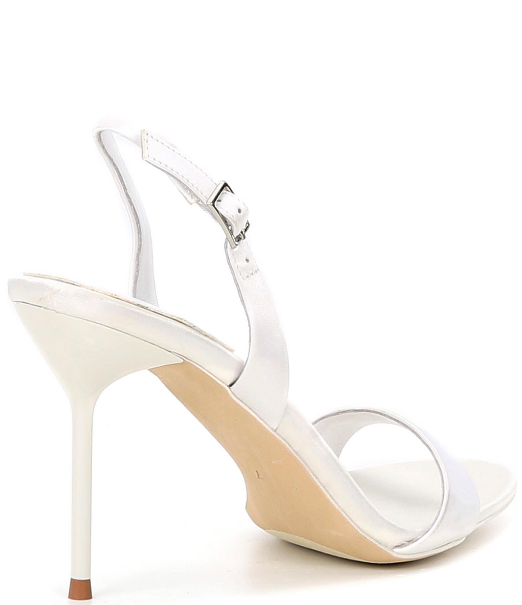 Jeffrey Campbell Go Getter Satin Slingback Dress Sandals