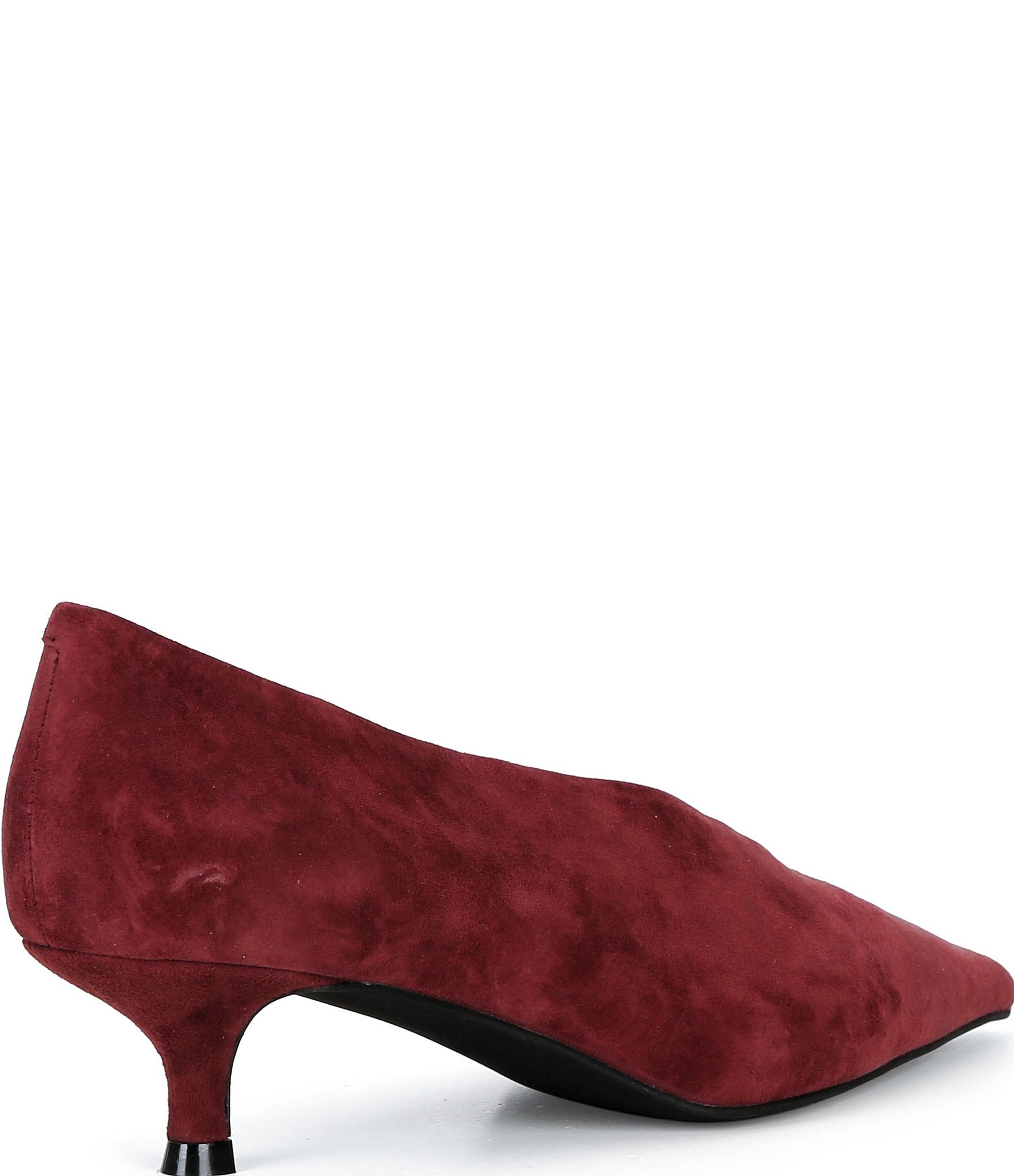 Jeffrey Campbell Ida-Mae Suede Pointed Toe Kitten Heel Pumps