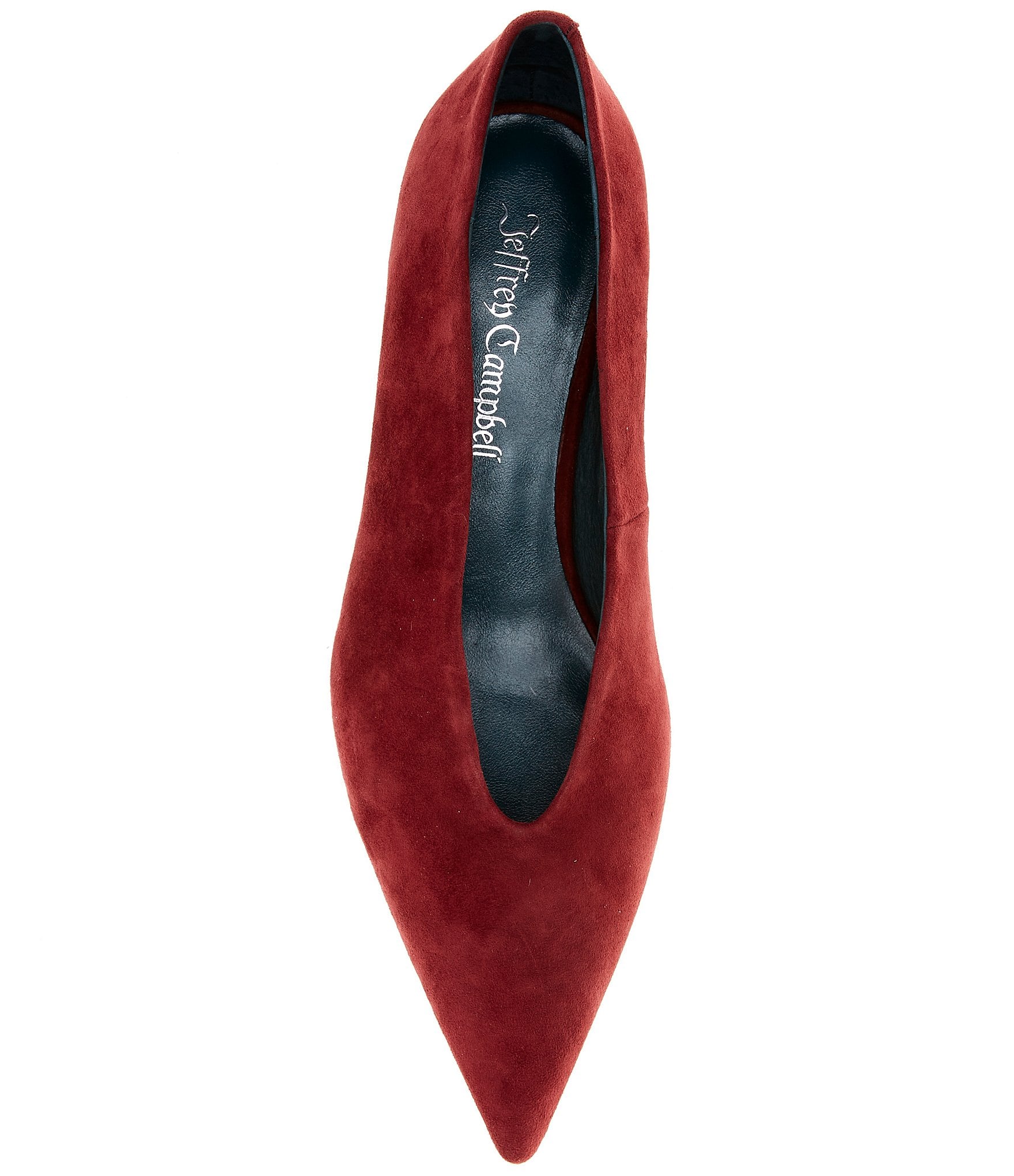 Jeffrey Campbell Ida-Mae Suede Pointed Toe Kitten Heel Pumps