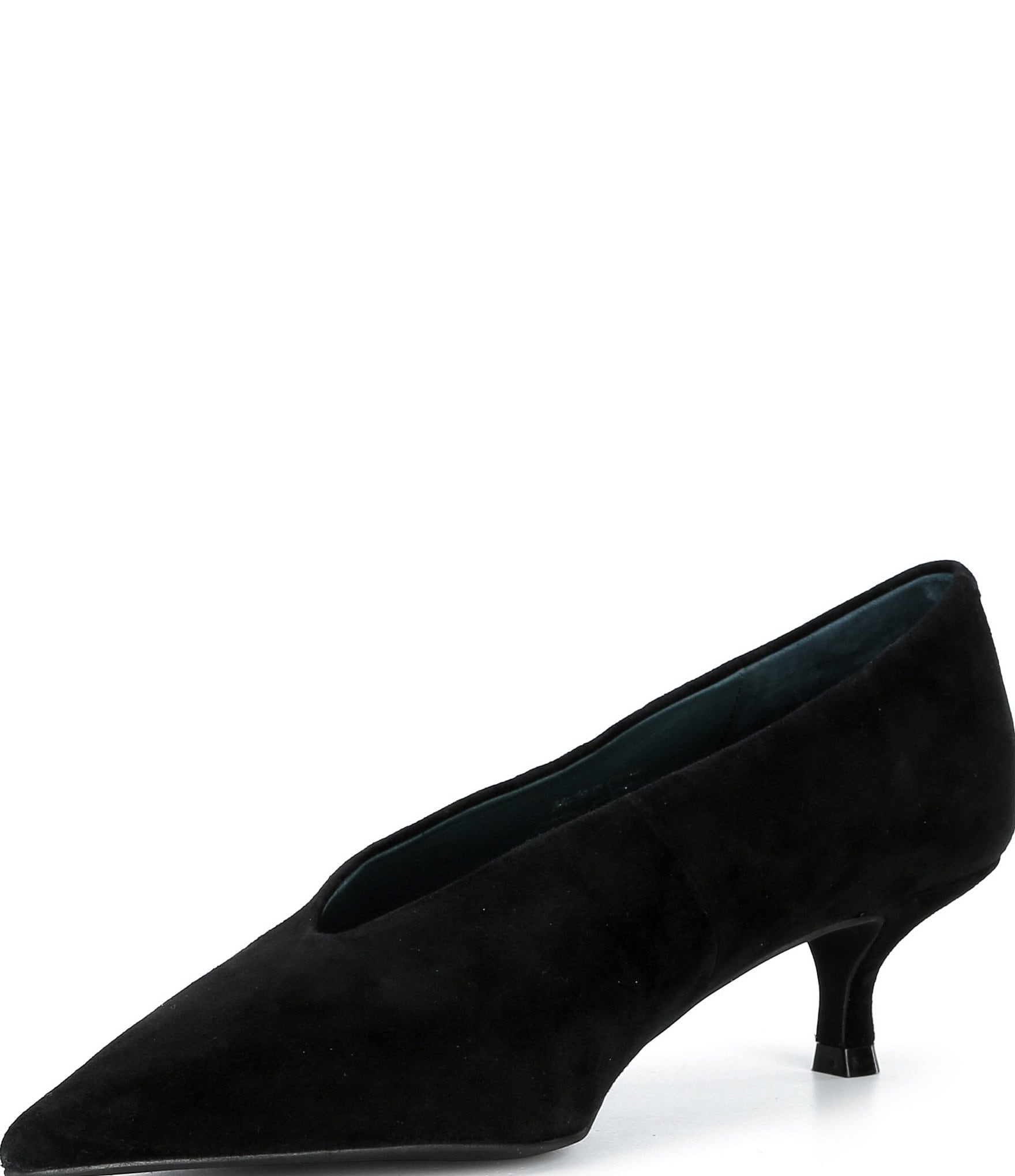 Jeffrey Campbell Ida-Mae Suede Pointed Toe Kitten Heel Pumps