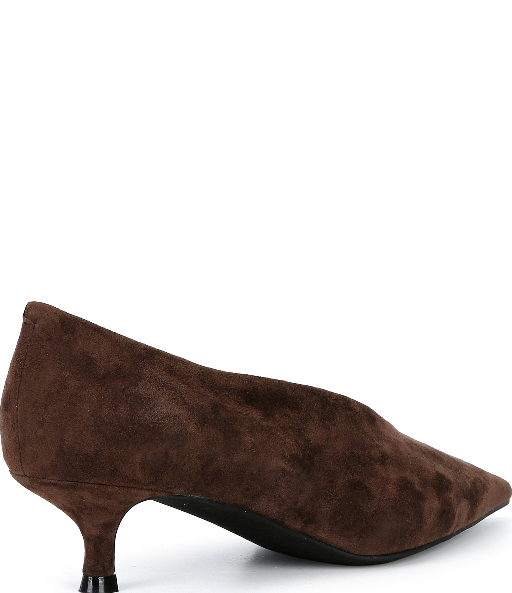 Jeffrey Campbell Ida-Mae Suede Pointed Toe Kitten Heel Pumps
