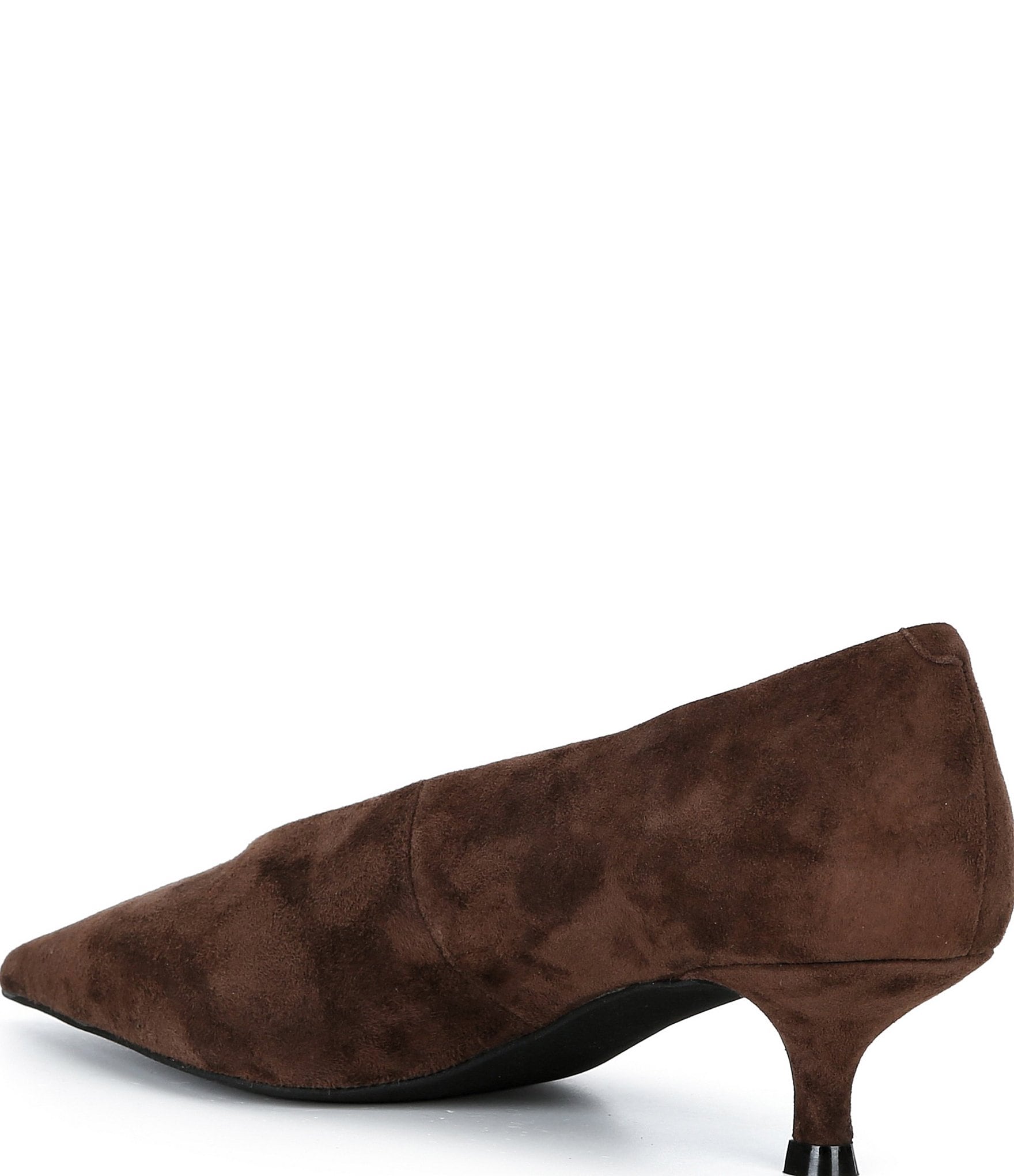 Jeffrey Campbell Ida-Mae Suede Pointed Toe Kitten Heel Pumps